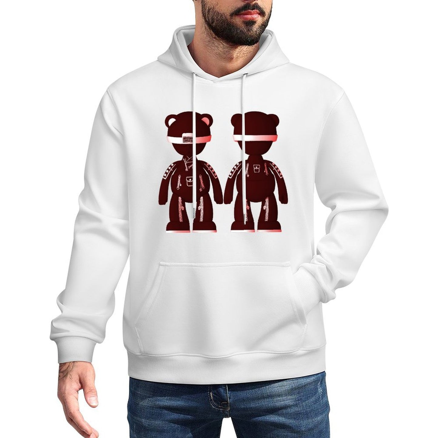 IPIB 250g Hooded Pocket Sweatshirt Front GraphicMen's Hooded  Sweatshirt6000093-3