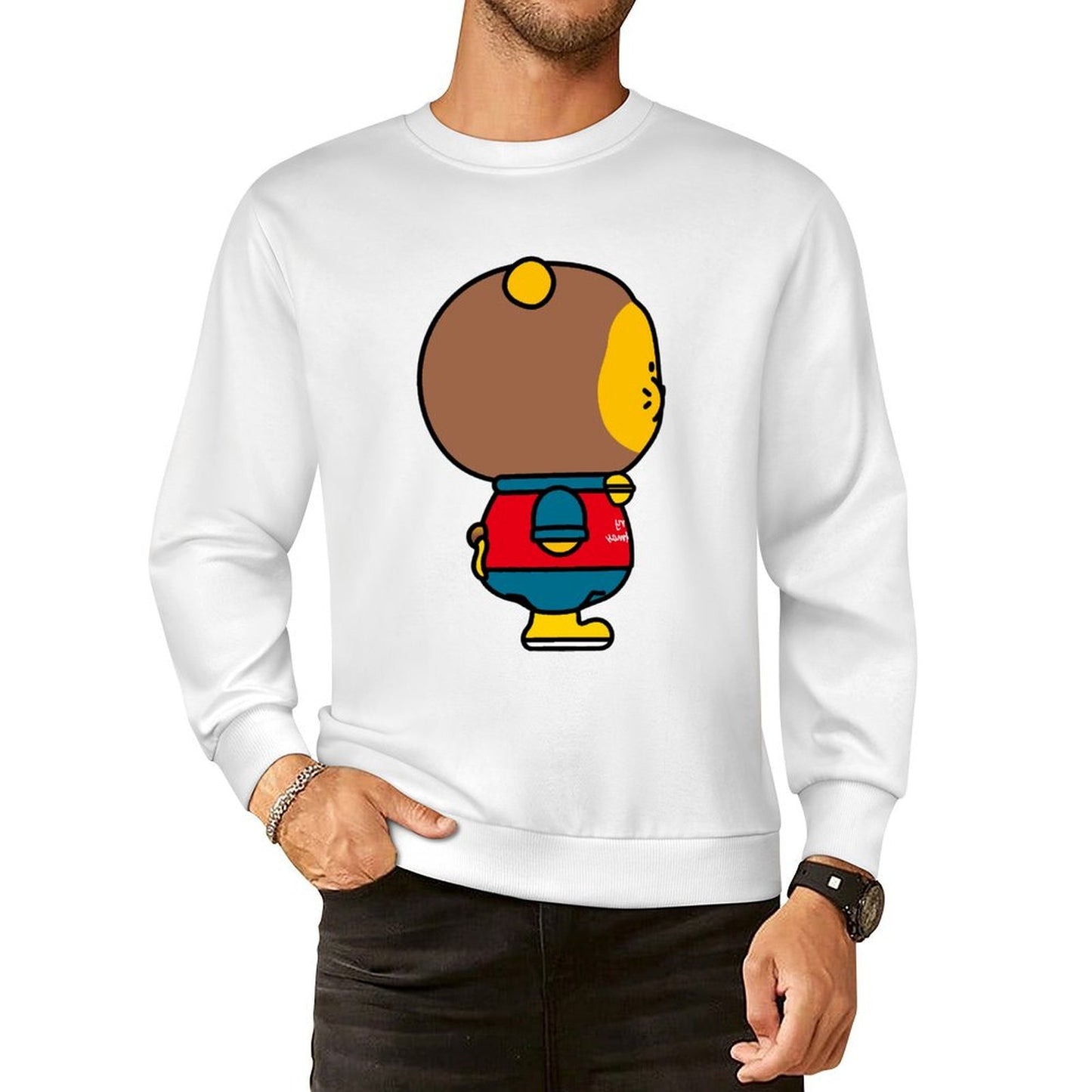 Front Patterned Long Sleeve TopModernFit Heavyweight