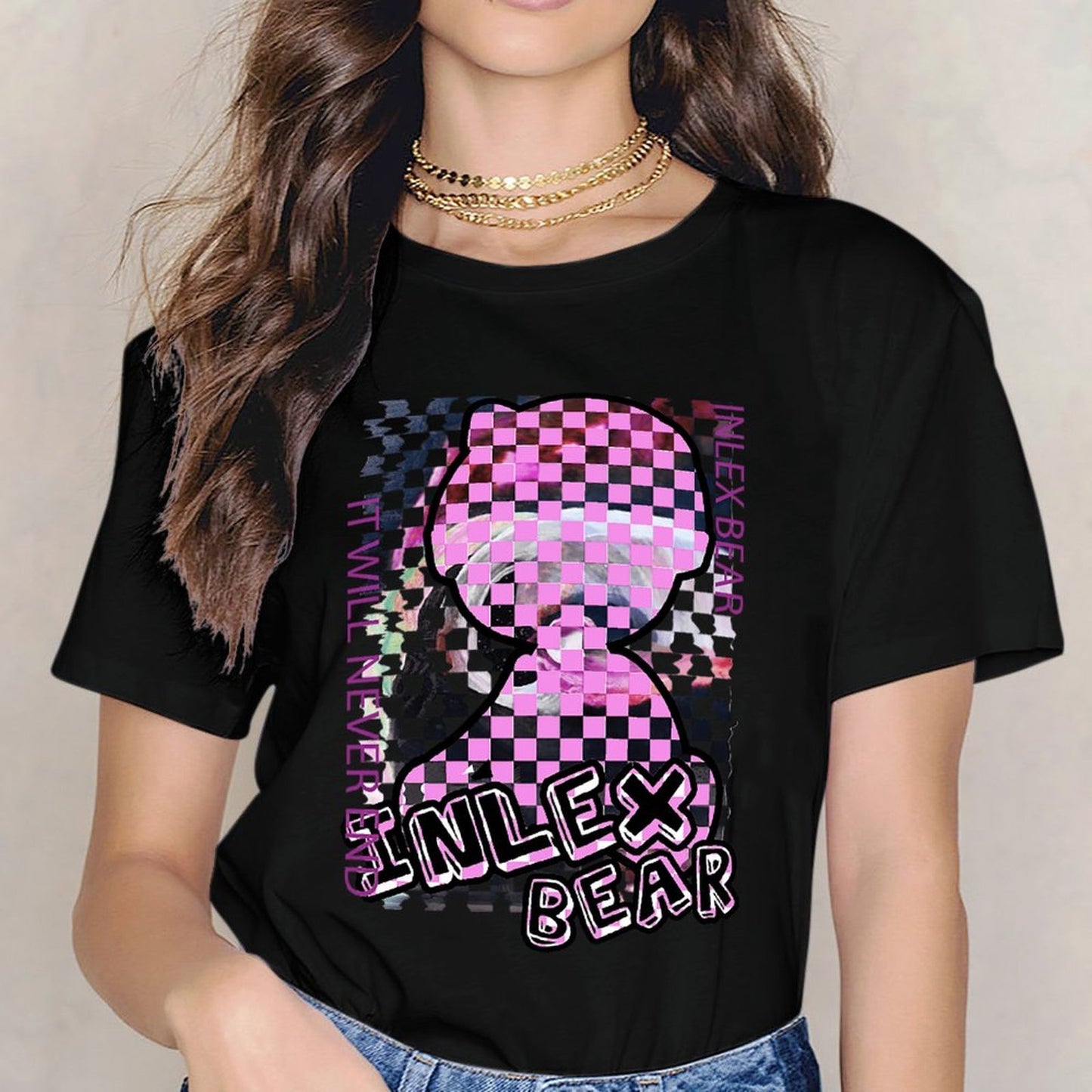 Inlex Bear T-shirtsPrinting Regular T-Shirt