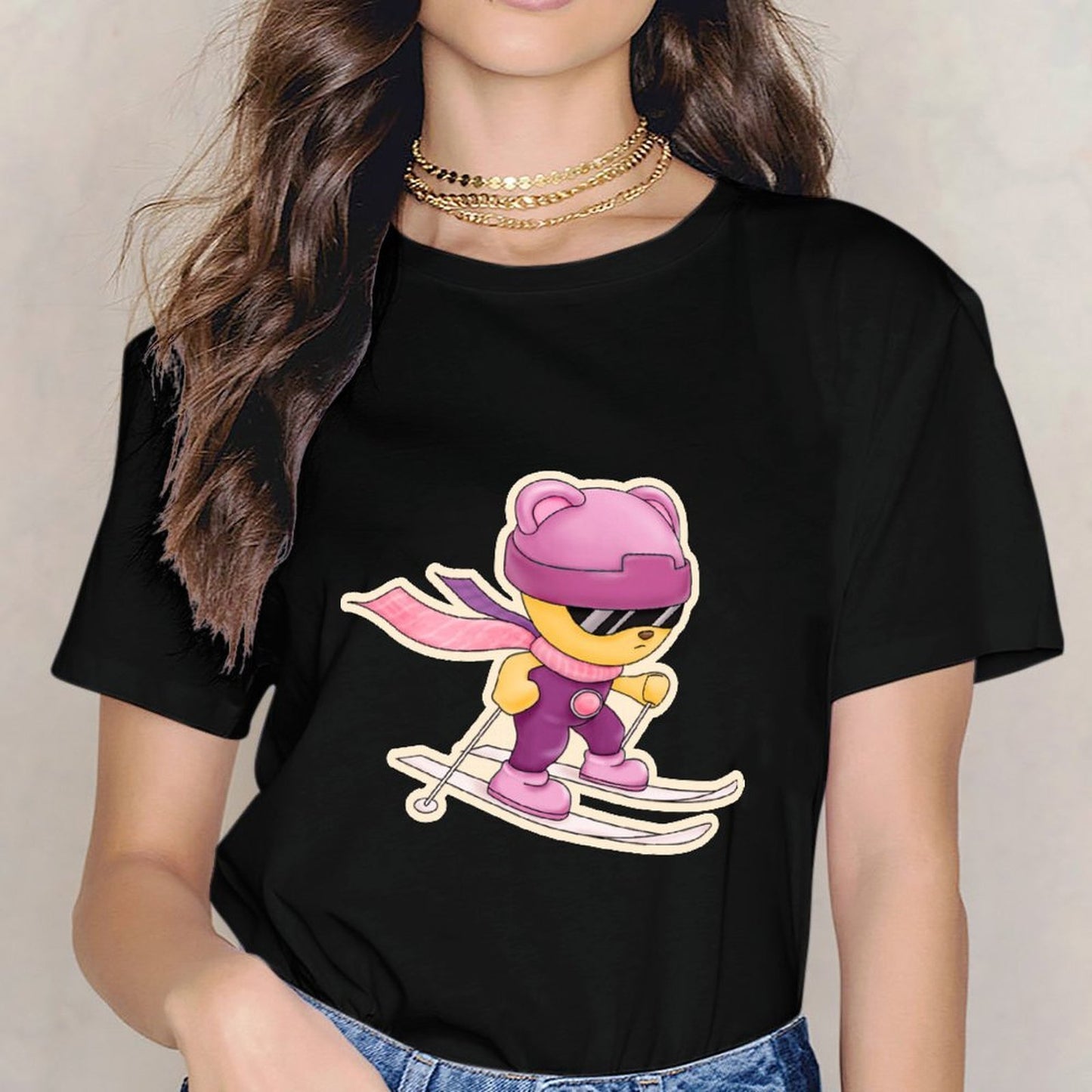 Inlex Bear T-shirtsFade-Resistant Recycled T-Shirt