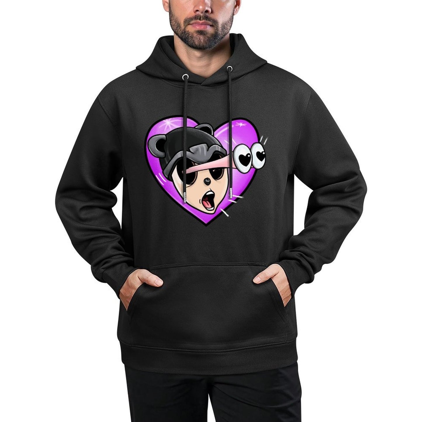 IPIB 250g Hooded Pocket Sweatshirt Front GraphicMen's Hooded  Sweatshirt6000048-5