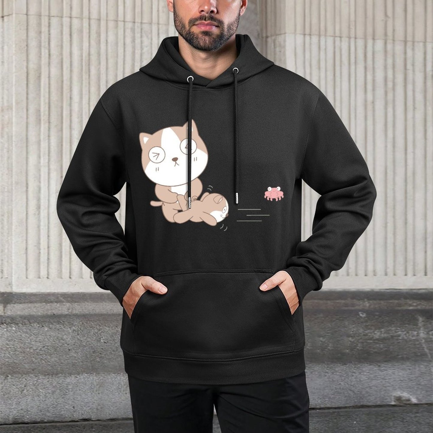 Eco-Conscious DailyFit Front Graphic Hoodies