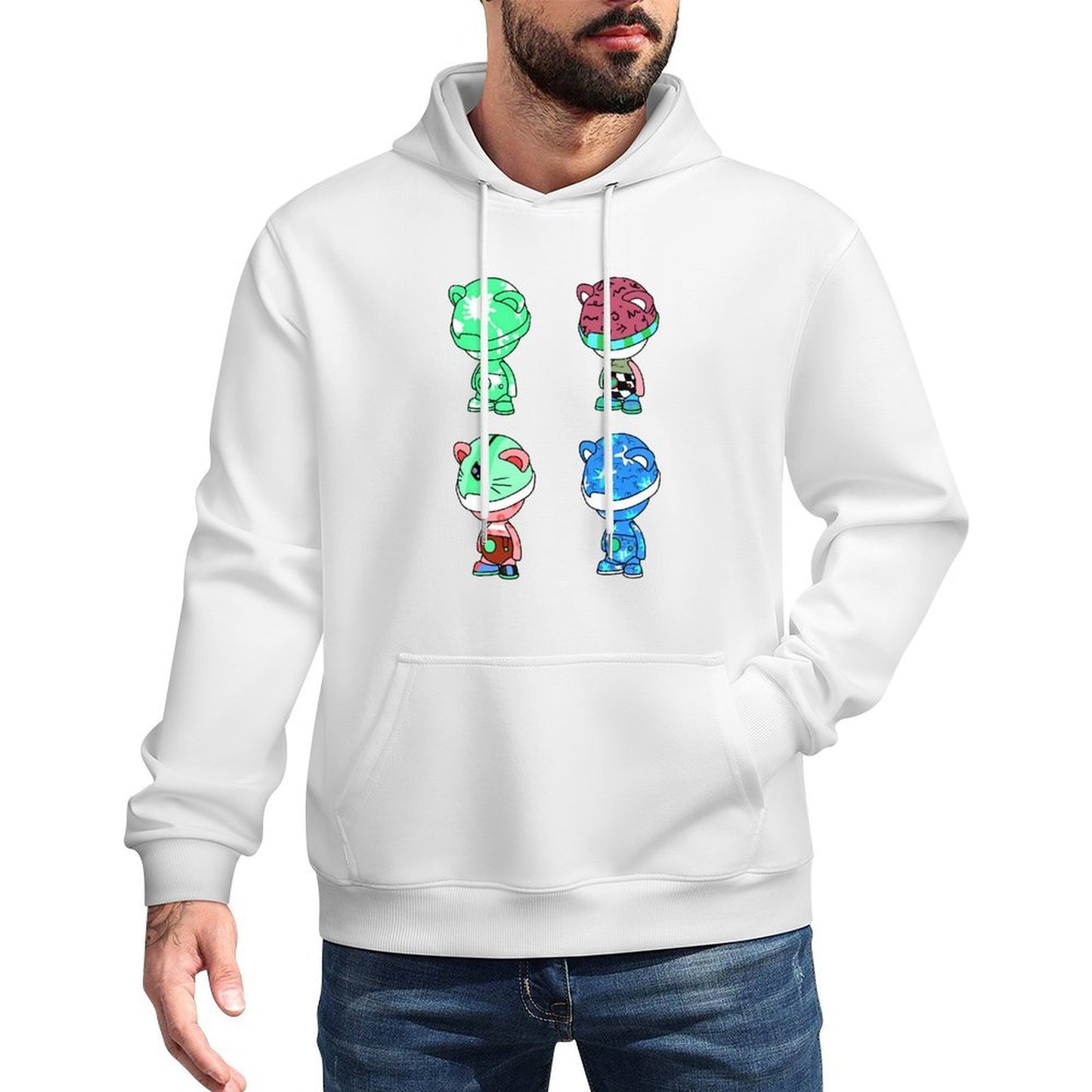 IPIB 250g Hooded Pocket Sweatshirt Front GraphicMen's Hooded  Sweatshirt6000074-1