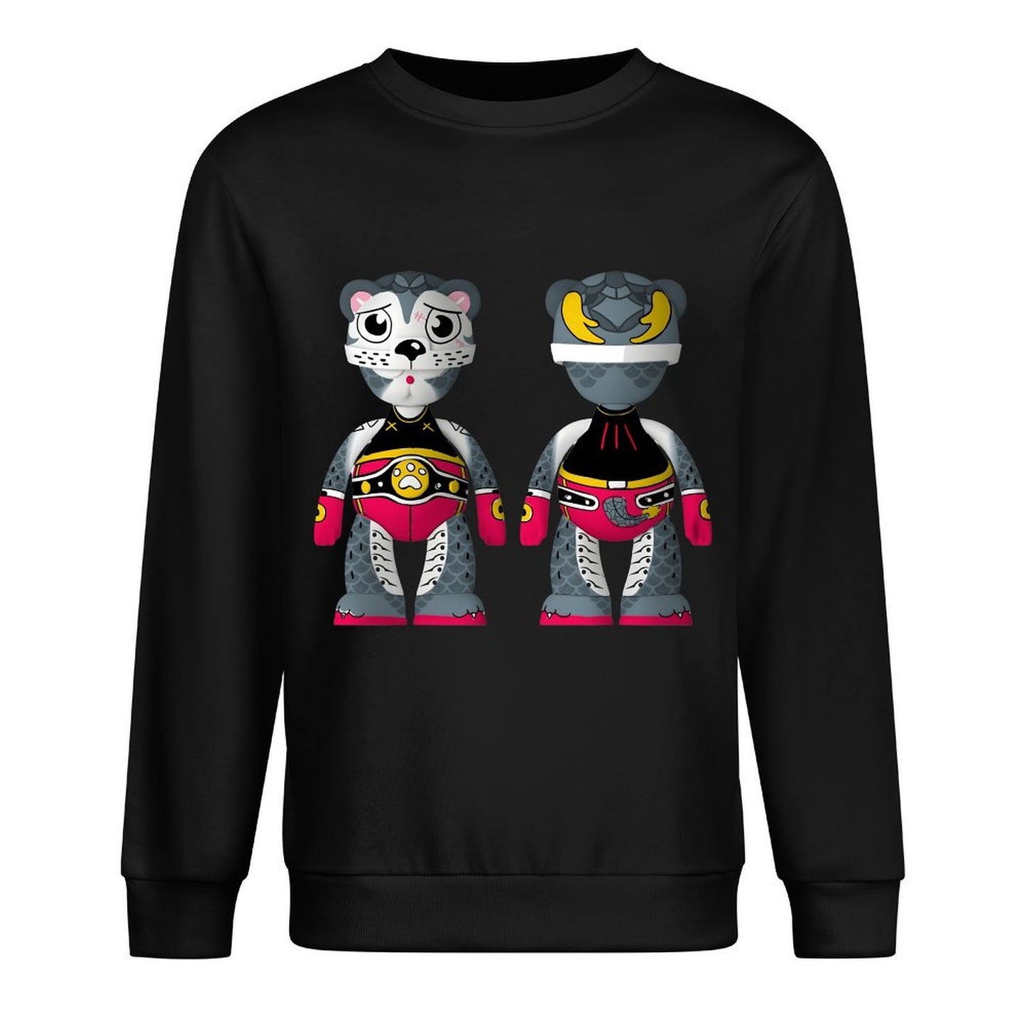 Long Sleeve With Front PatternPlain SmoothWear