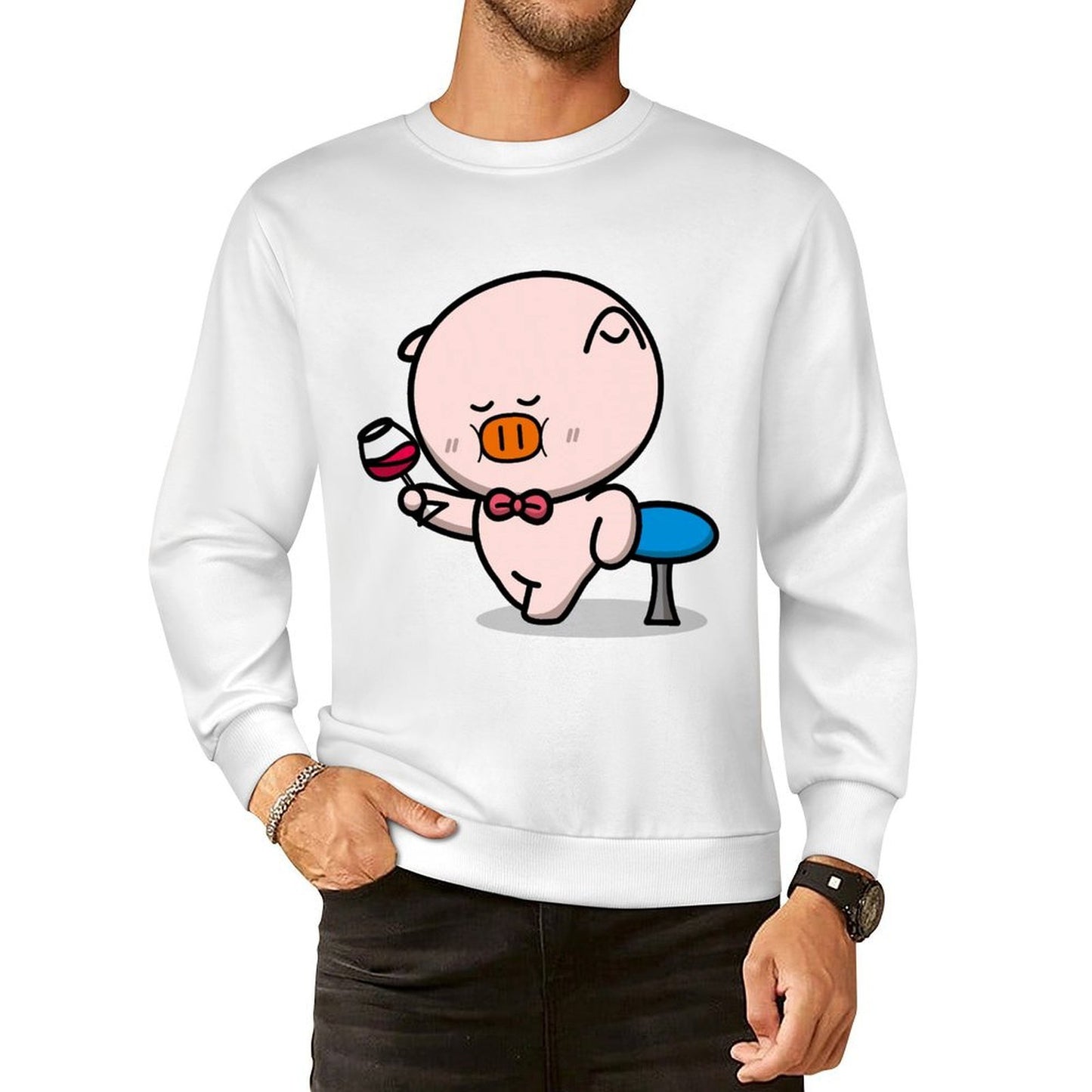 Front Patterned Long Sleeve TopBreathable Studio