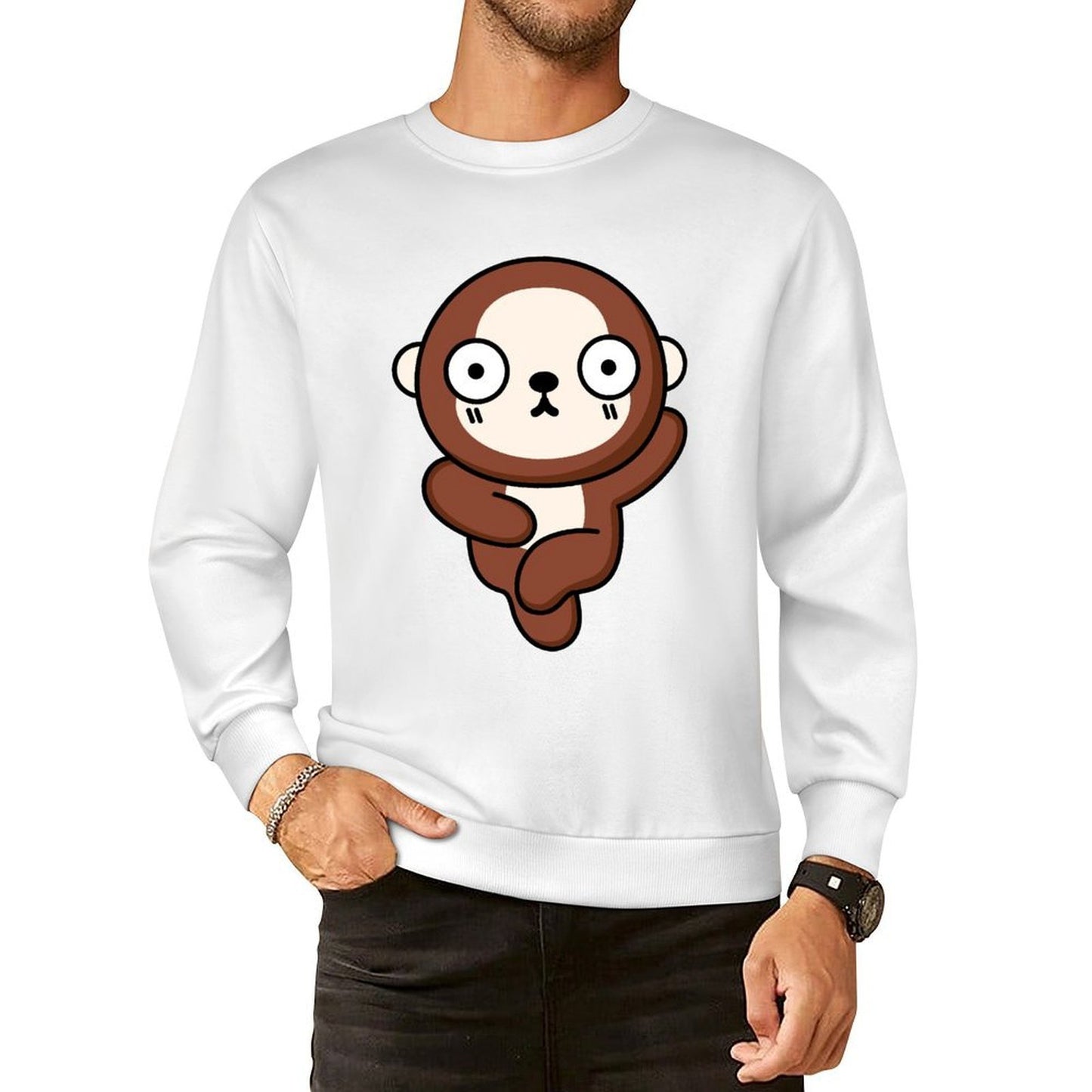 Front Patterned Long Sleeve TopSmoothWear AllDay