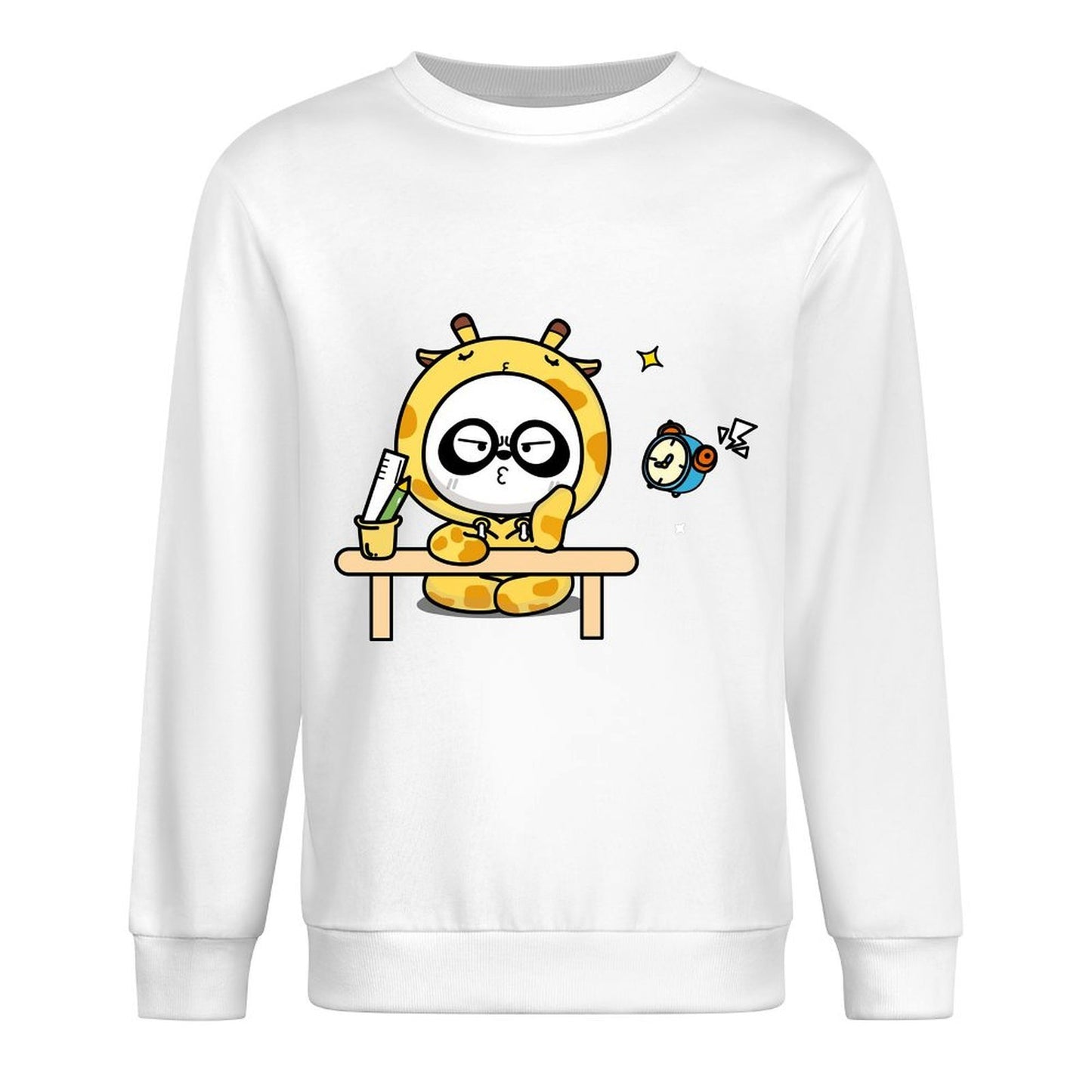 Front Patterned Long Sleeve TopNeutral Crisp Print