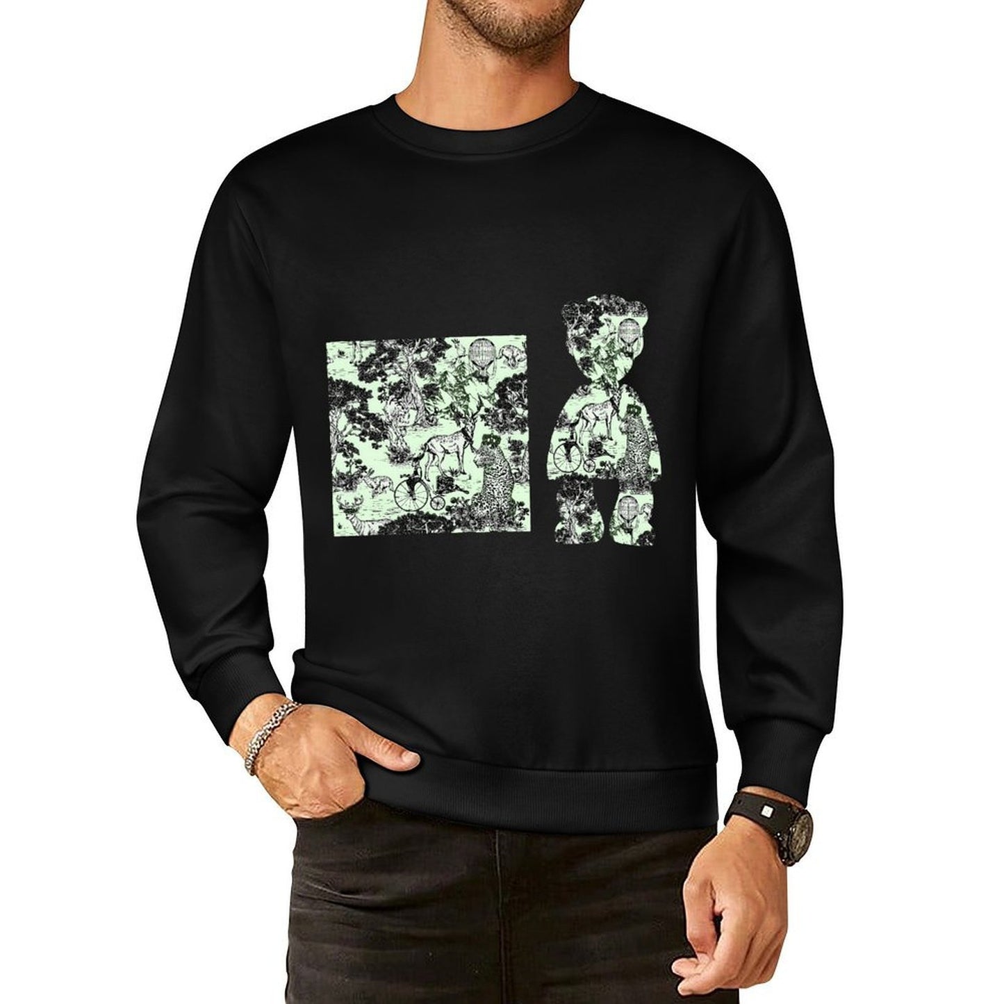 IPIB 250g Crew Neck Long Sleeve Sweatshirt Front GraphicCrew Neck Long Sleeve Sweatshirt6000100-5