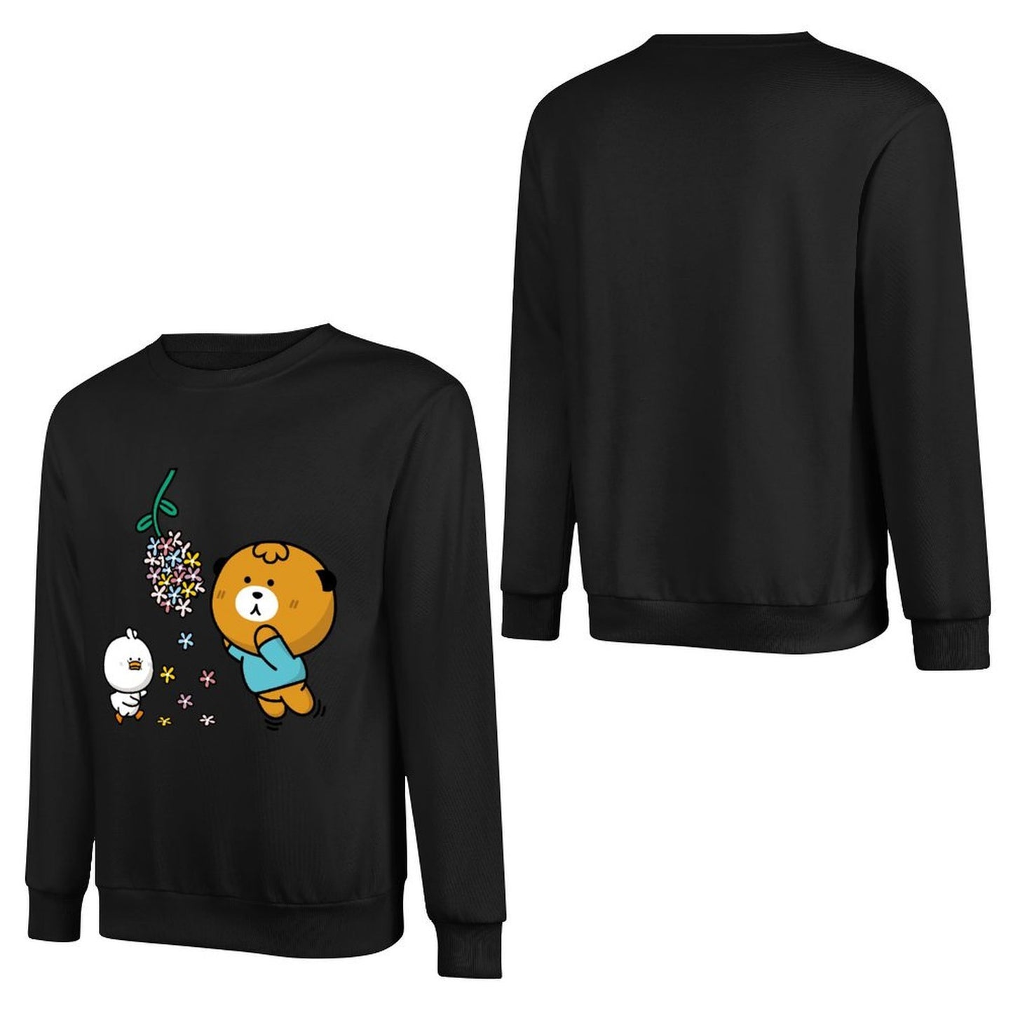 Front Patterned Long Sleeve TopStreet Essential