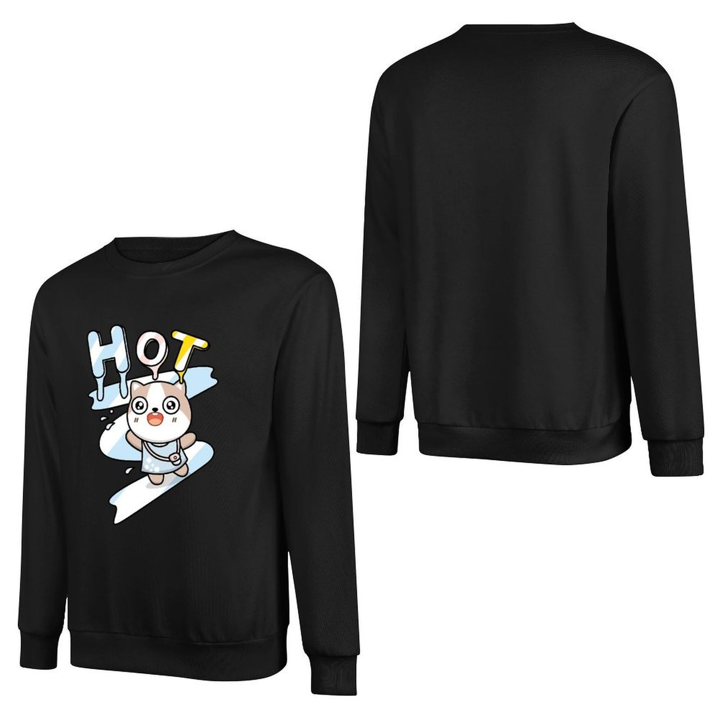 Front Patterned Long Sleeve TopClassicFit Eco / Sustainable