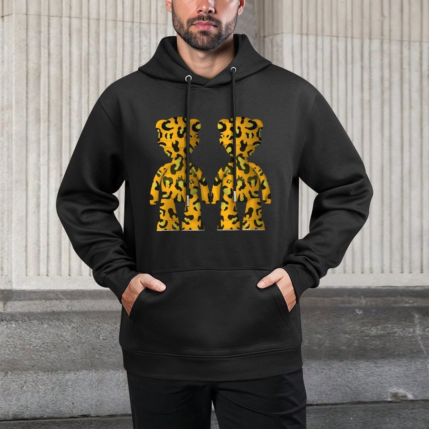 IPIB 250g Hooded Pocket Sweatshirt Front GraphicMen's Hooded  Sweatshirt6000081-2