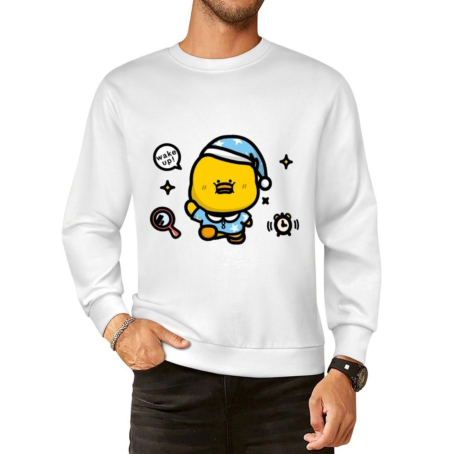 Front Patterned Long Sleeve TopAllSeason Minimal