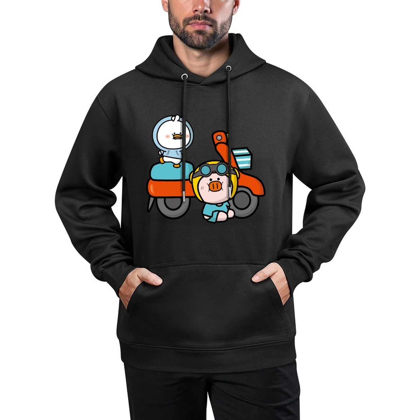 IPBR 250g Hooded Pocket Sweatshirt Front GraphicMen's Hooded  Sweatshirt4000339