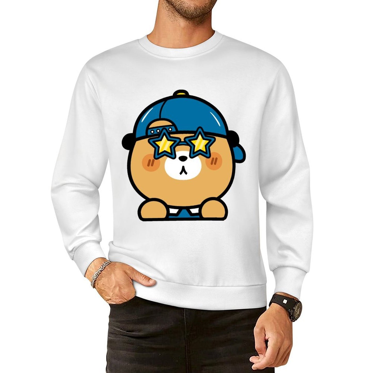 Front Patterned Long Sleeve TopRegular Pure