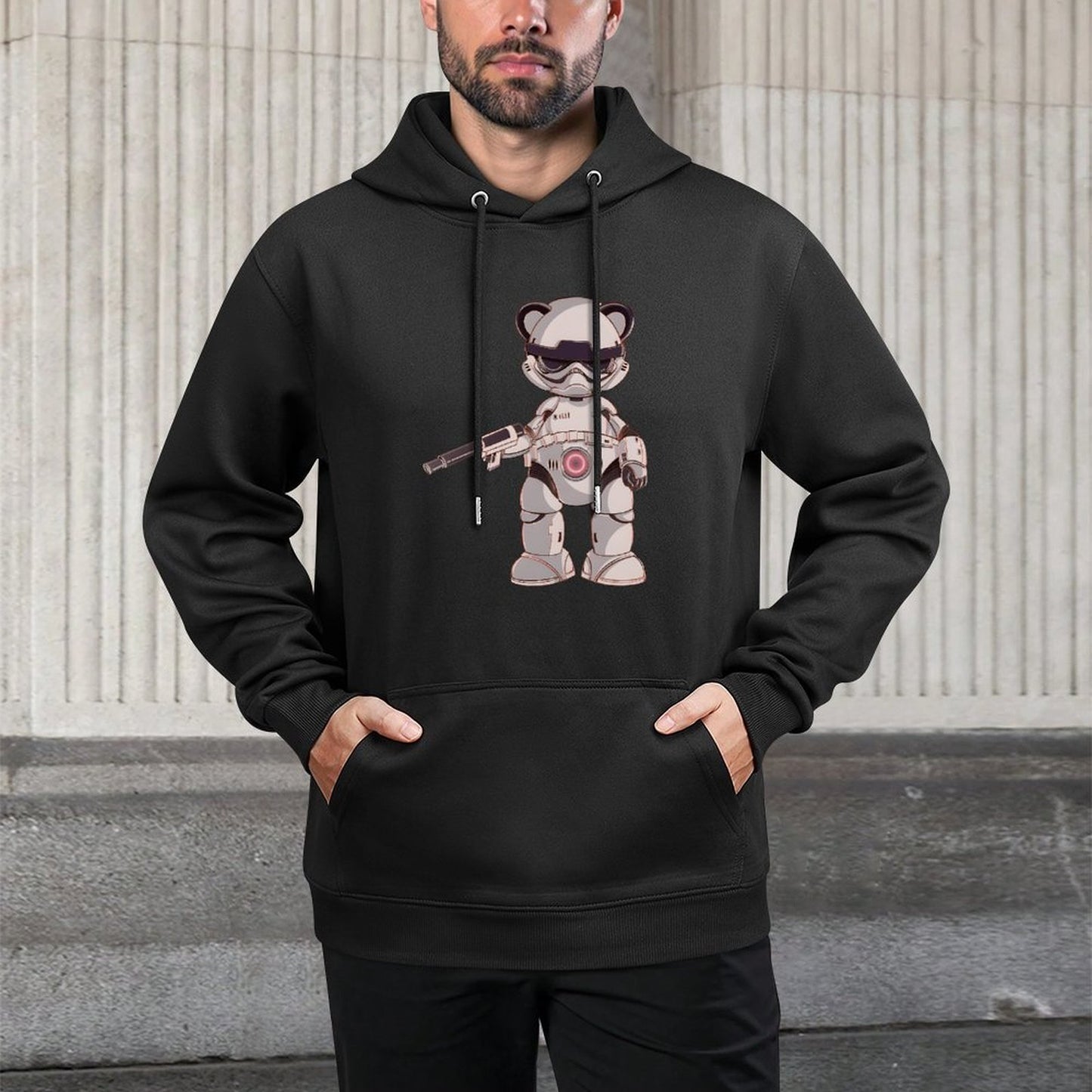 IPIB 250g Hooded Pocket Sweatshirt Front GraphicMen's Hooded  Sweatshirt6000060-2
