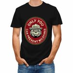 Inkmay Casual Cotton T-shirt Only You Can Prevent Wildfires Smokey Unisex T-shirtMidweight SoftTouch T-Shirt