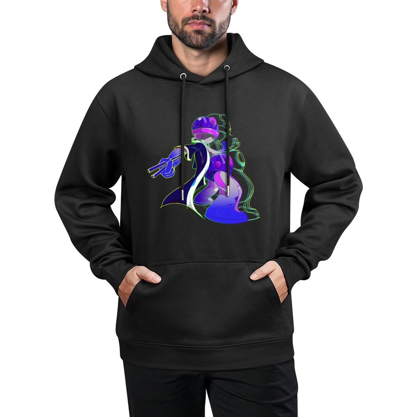 IPIB 250g Hooded Pocket Sweatshirt Front GraphicMen's Hooded  Sweatshirt6000009-3