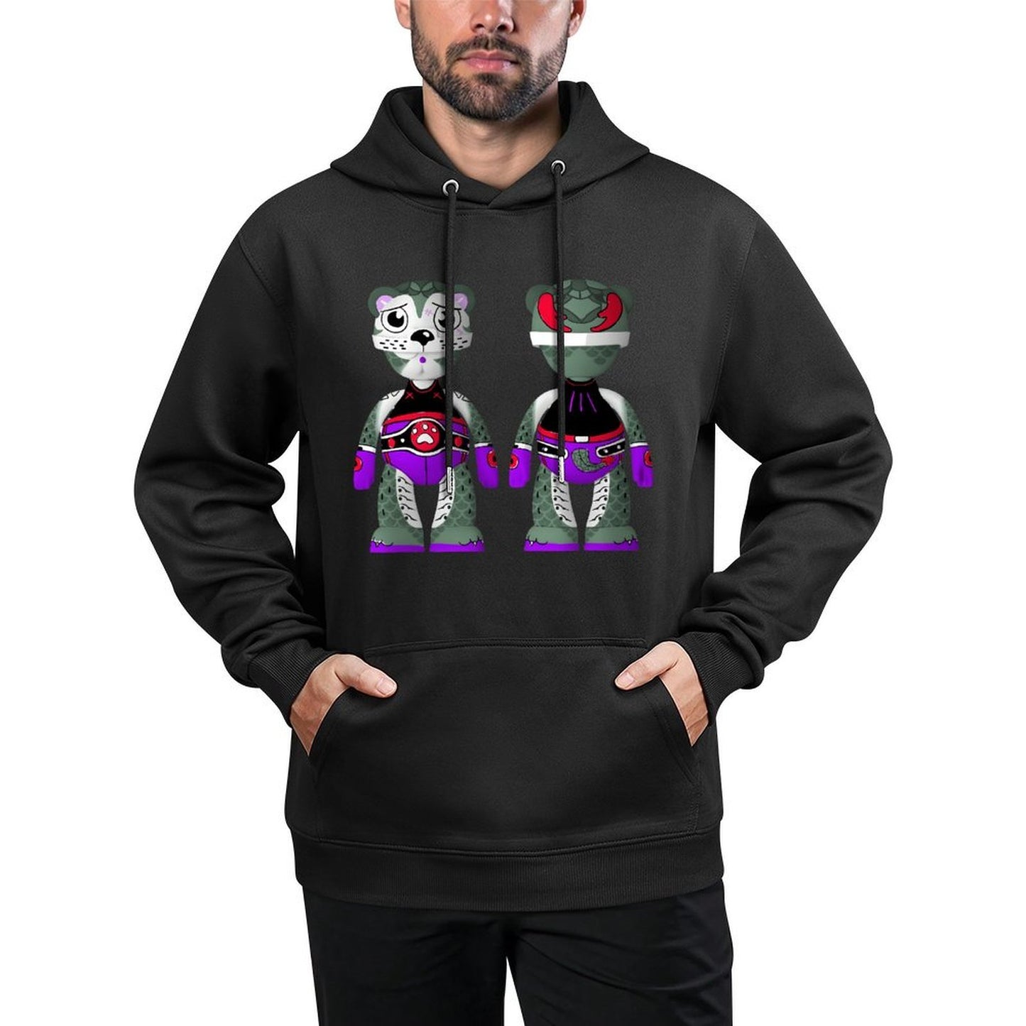 IPIB 250g Hooded Pocket Sweatshirt Front GraphicMen's Hooded  Sweatshirt6000145-5