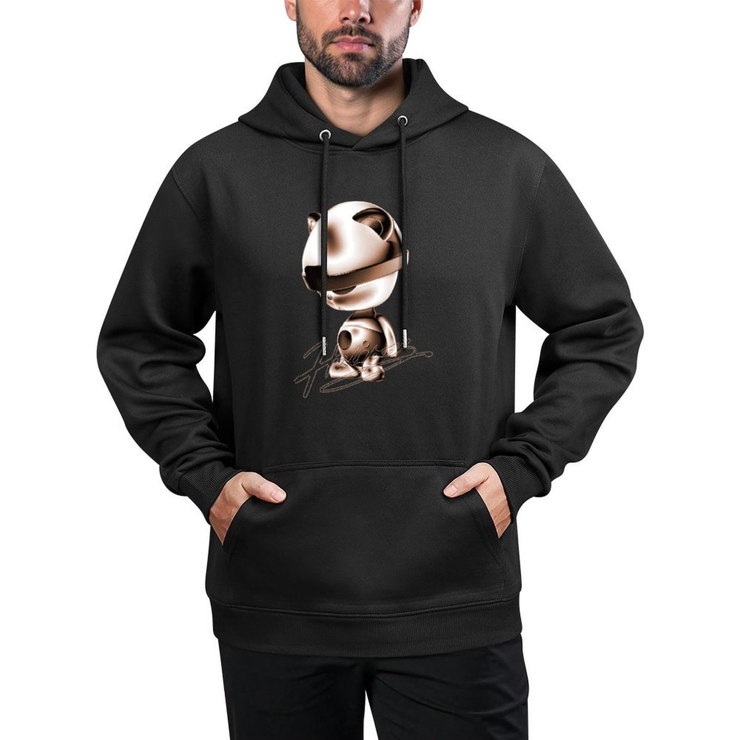IPIB 250g Hooded Pocket Sweatshirt Front GraphicMen's Hooded  Sweatshirt6000027-2