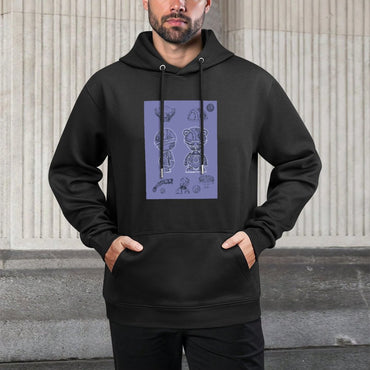 IPIB 250g Hooded Pocket Sweatshirt Front GraphicMen's Hooded  Sweatshirt6000008-3