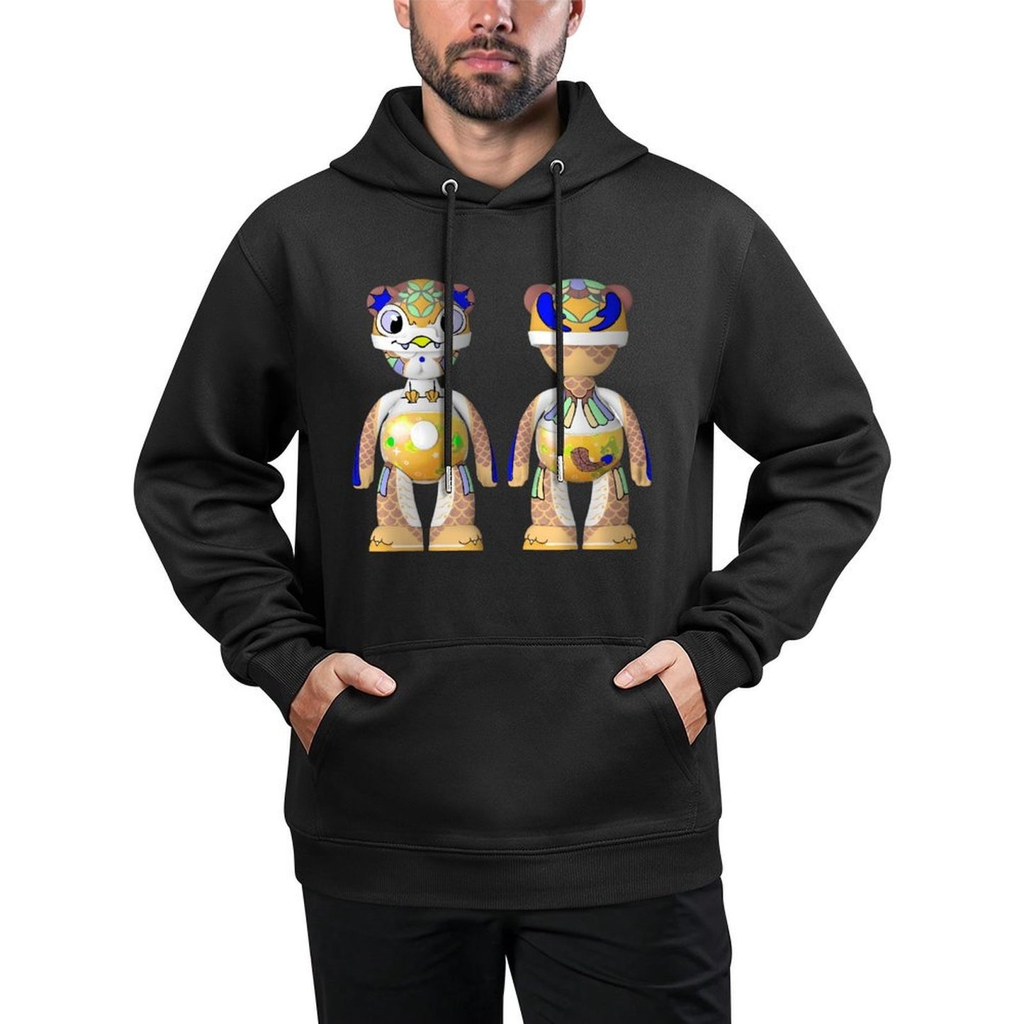 IPIB 250g Hooded Pocket Sweatshirt Front GraphicMen's Hooded  Sweatshirt6000077-2