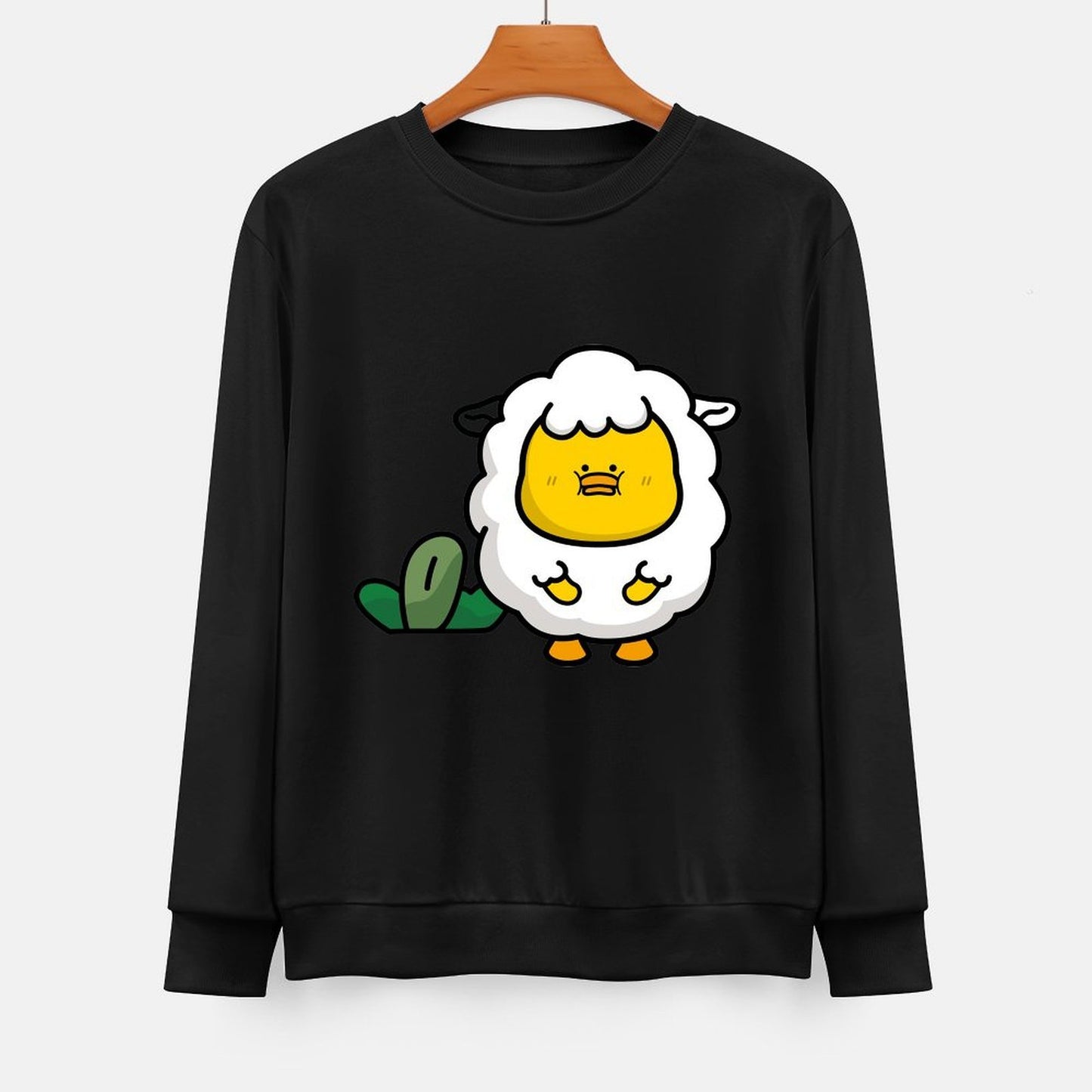 Front Patterned Long Sleeve TopHeavyweight BasicSeries