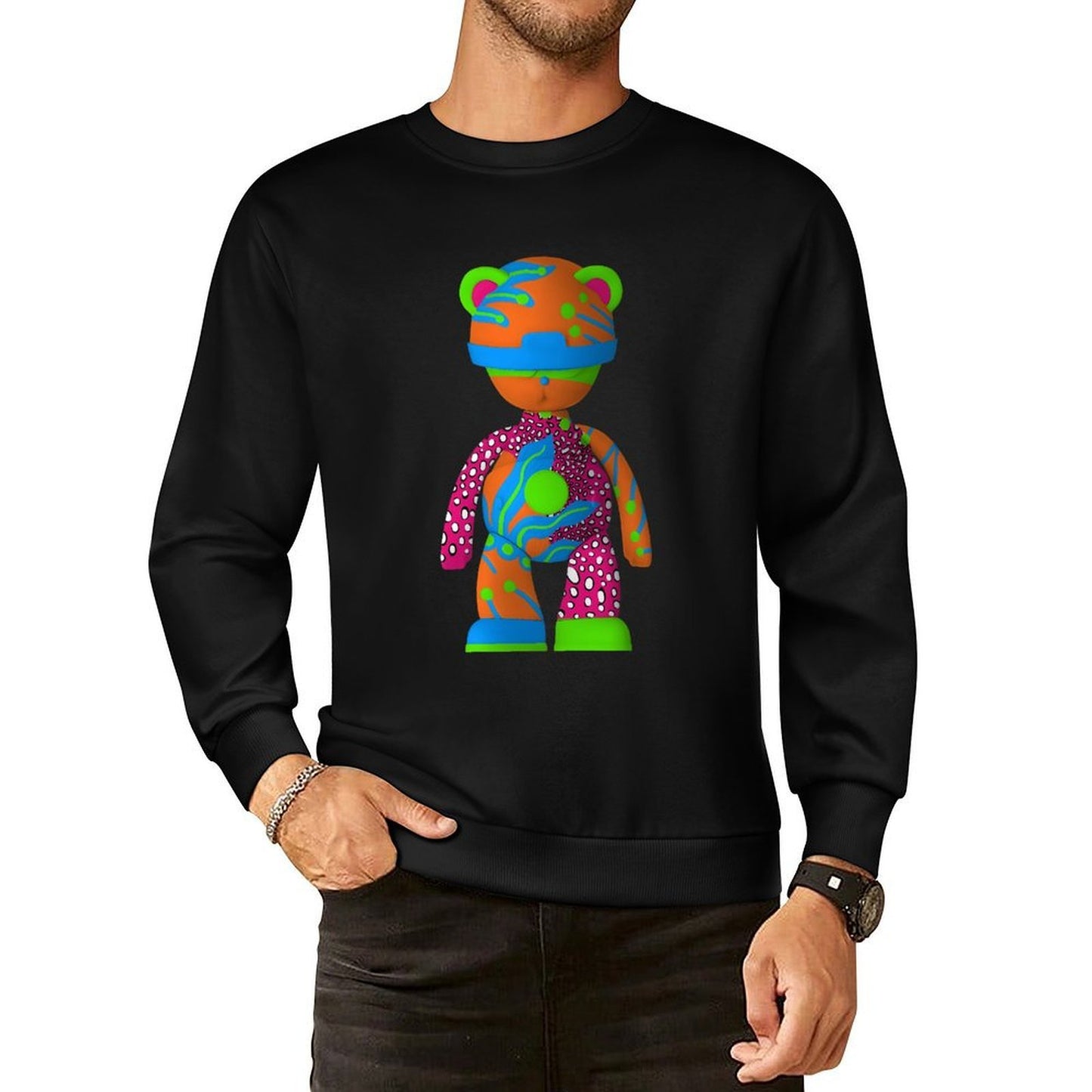 Long Sleeve With Front PatternHeat-Transfer Solid