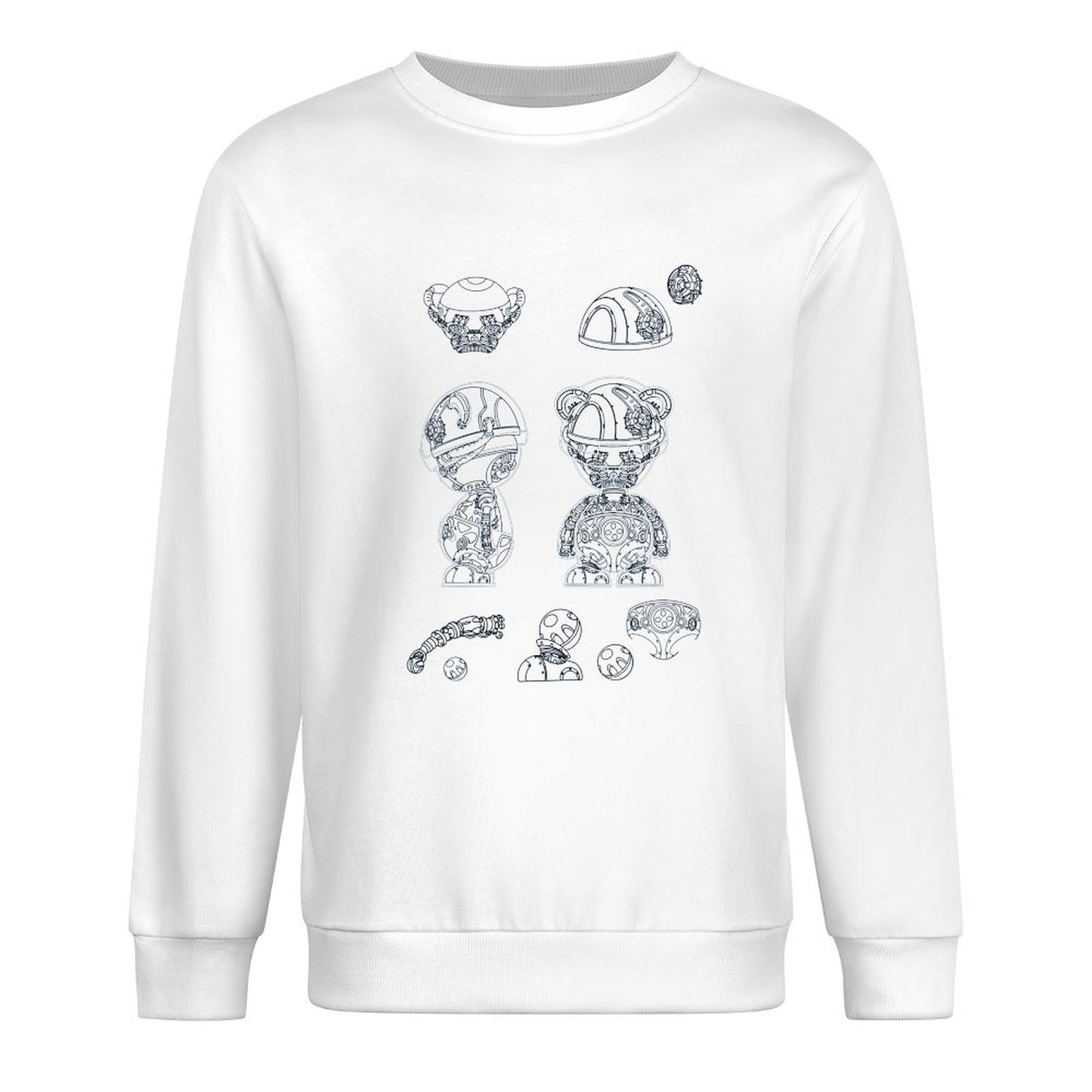 IPIB 250g Crew Neck Long Sleeve Sweatshirt Front GraphicCrew Neck Long Sleeve Sweatshirt6000008-1