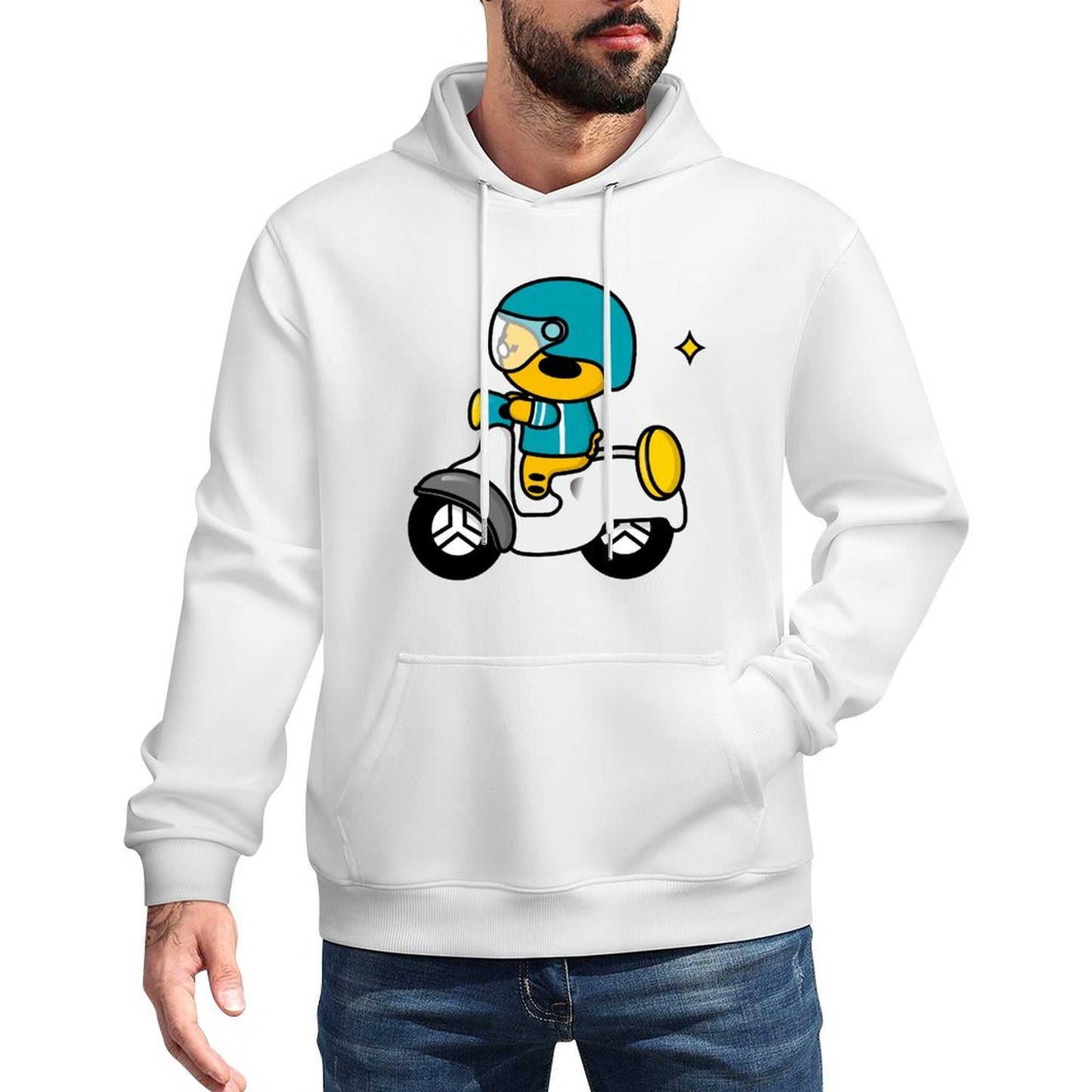 Midweight Relaxed Front Graphic Hoodies