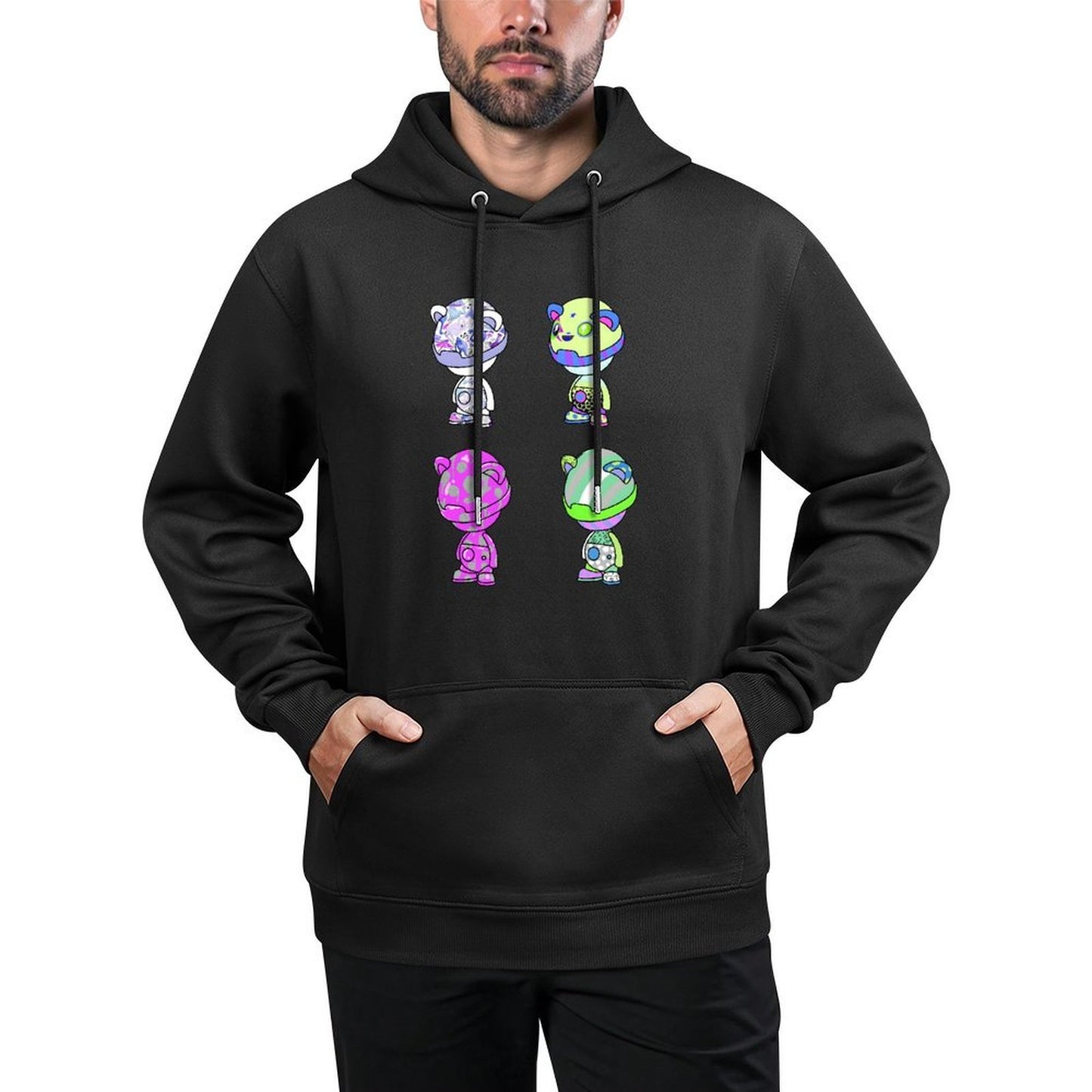 IPIB 250g Hooded Pocket Sweatshirt Front GraphicMen's Hooded  Sweatshirt6000073-4