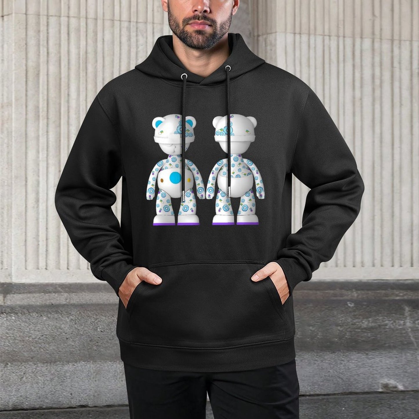 IPIB 250g Hooded Pocket Sweatshirt Front GraphicMen's Hooded  Sweatshirt6000097-2