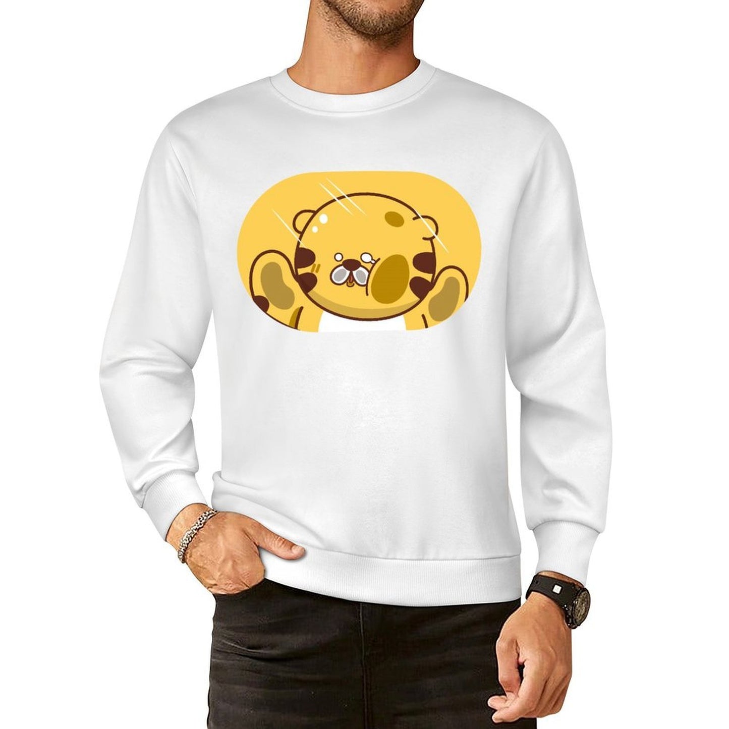 Front Patterned Long Sleeve TopEasyStyle High-Quality