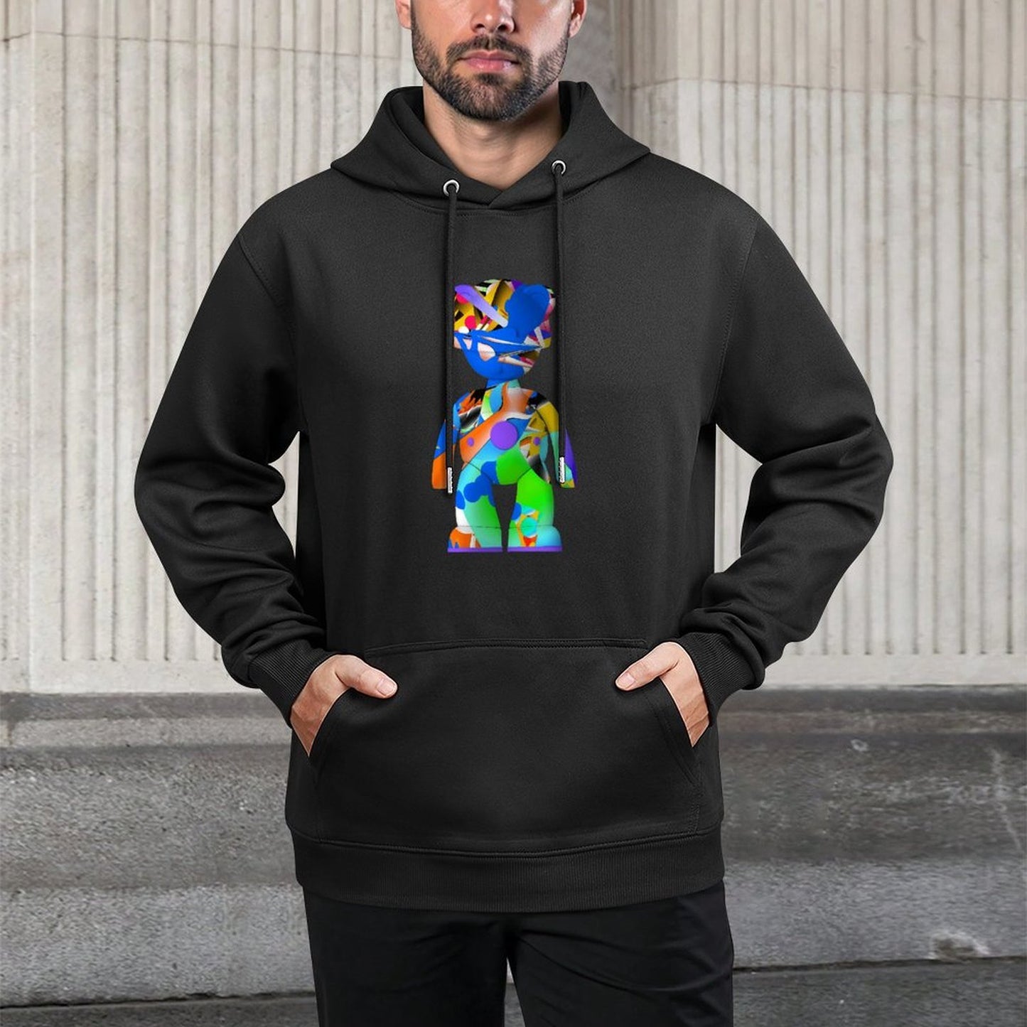 IPIB 250g Hooded Pocket Sweatshirt Front GraphicMen's Hooded  Sweatshirt6000110-3