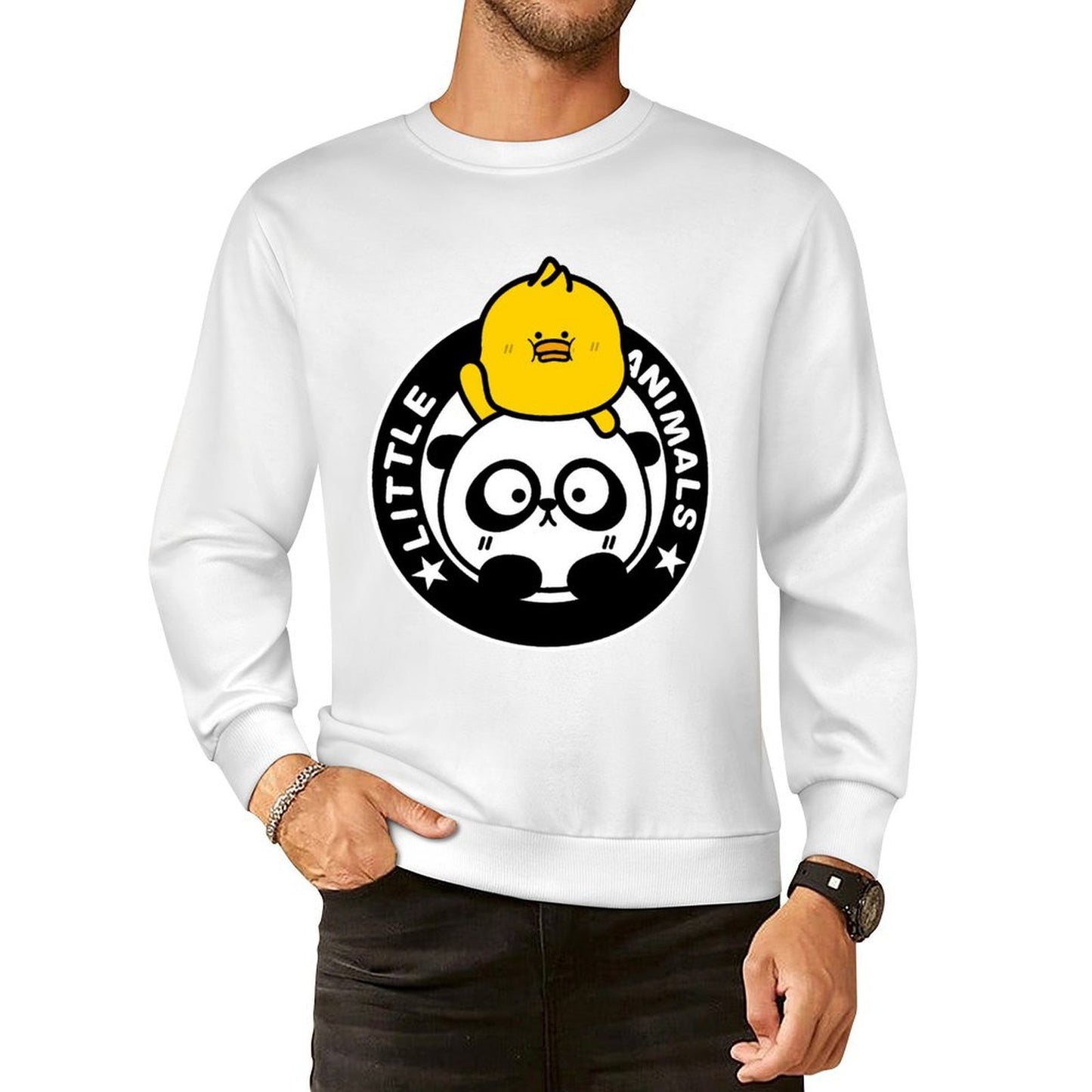 Front Patterned Long Sleeve TopRelaxFit Original