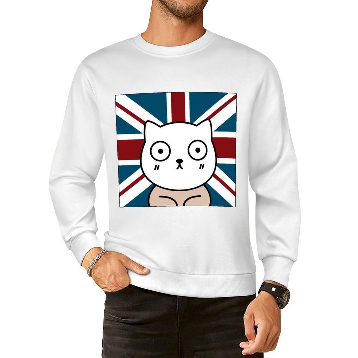 Front Patterned Long Sleeve TopEasyStyle Wrinkle-Free