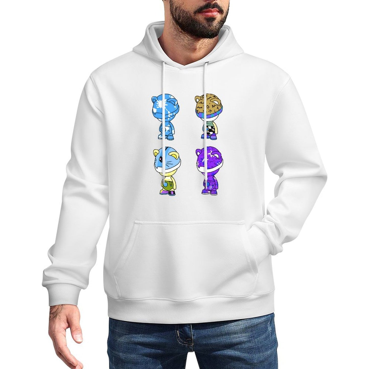 Hoodie Front PatternSolid Active
