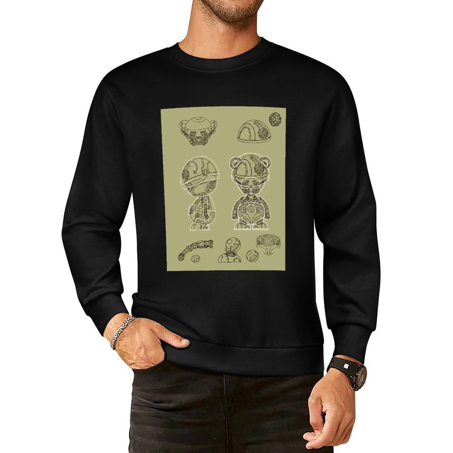 IPIB 250g Crew Neck Long Sleeve Sweatshirt Front GraphicCrew Neck Long Sleeve Sweatshirt6000008-5