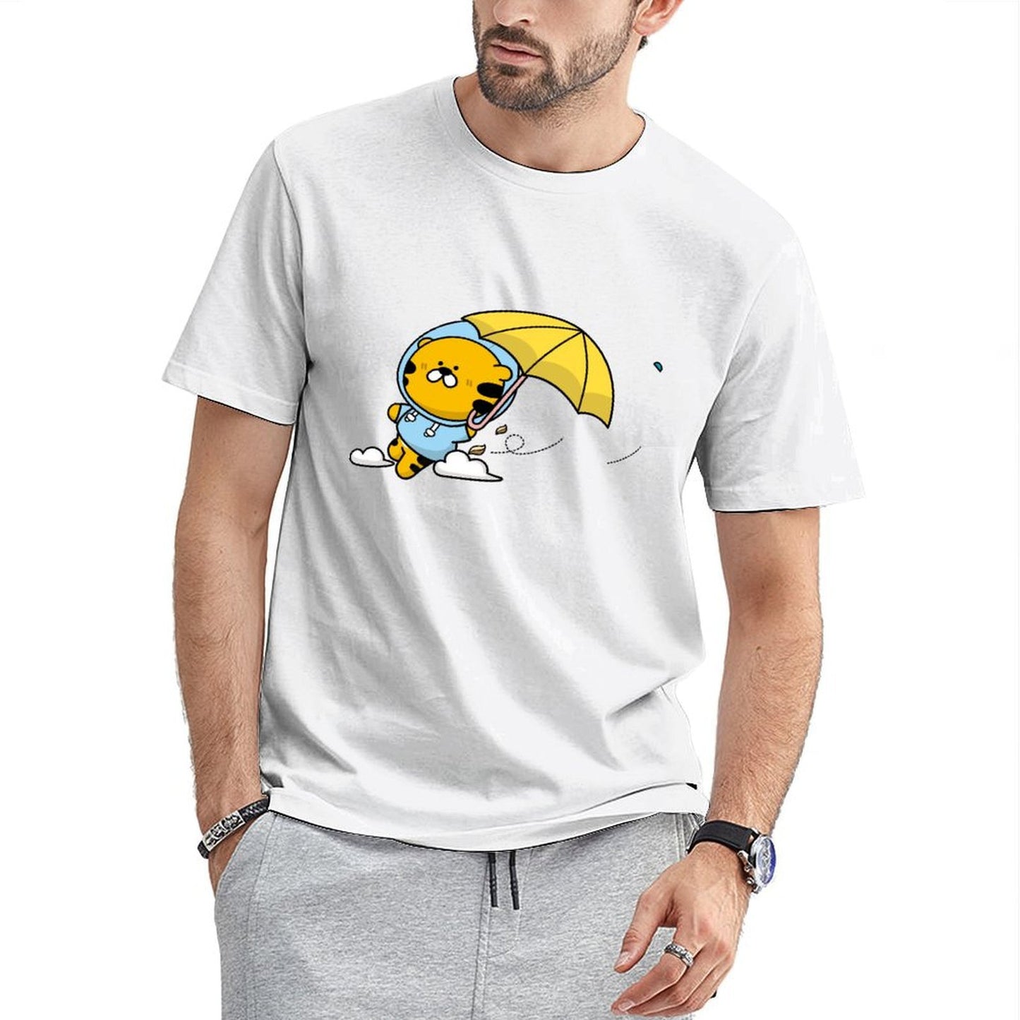 Slim Fit Natural Front Graphic T-shirt