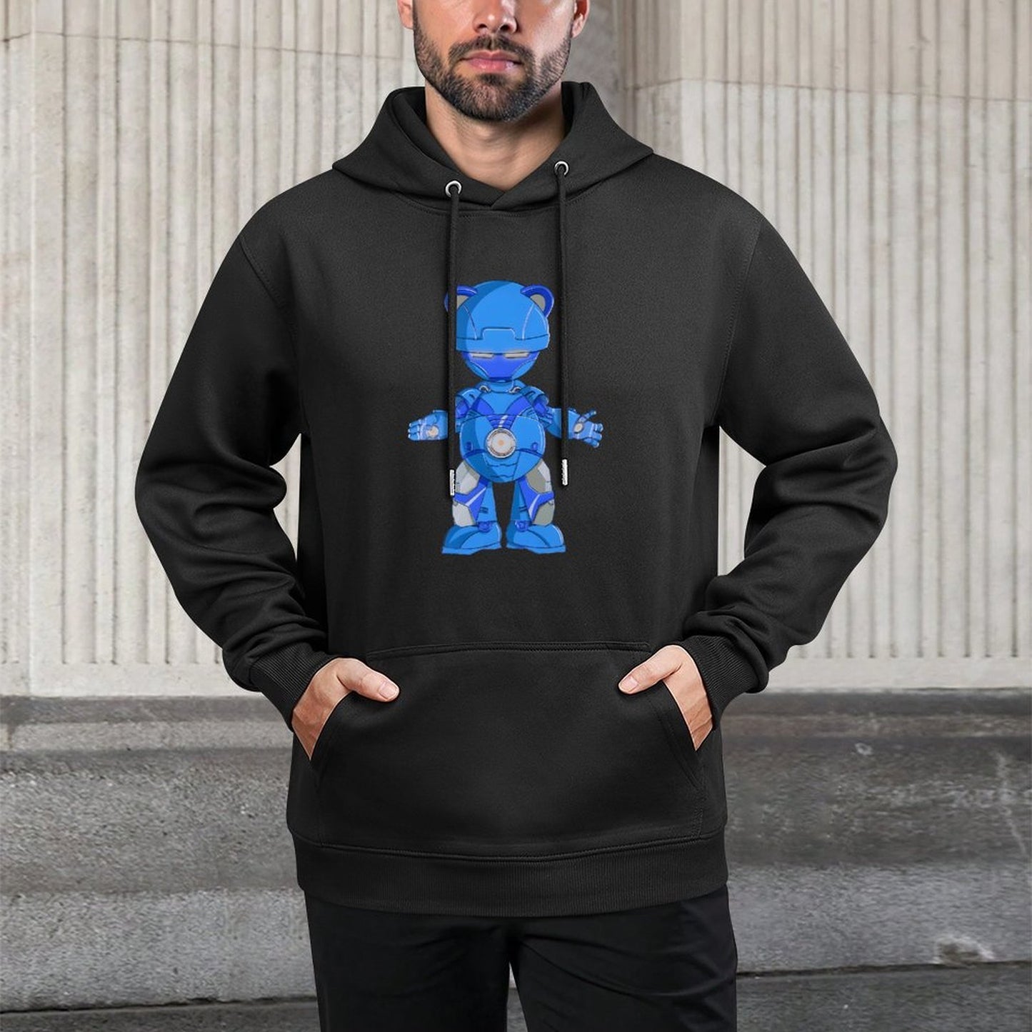 IPIB 250g Hooded Pocket Sweatshirt Front GraphicMen's Hooded  Sweatshirt6000061-5