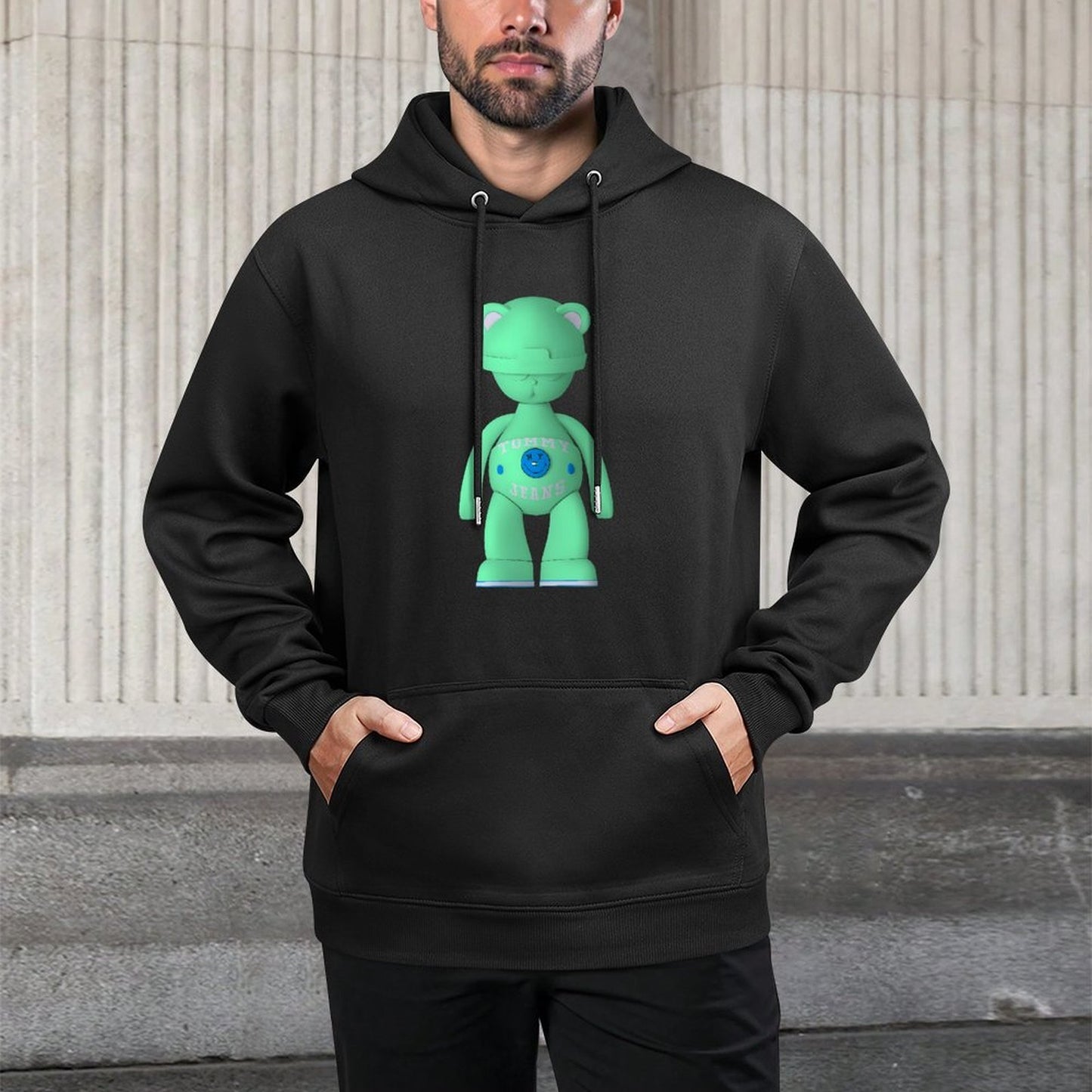 IPIB 250g Hooded Pocket Sweatshirt Front GraphicMen's Hooded  Sweatshirt6000122-4