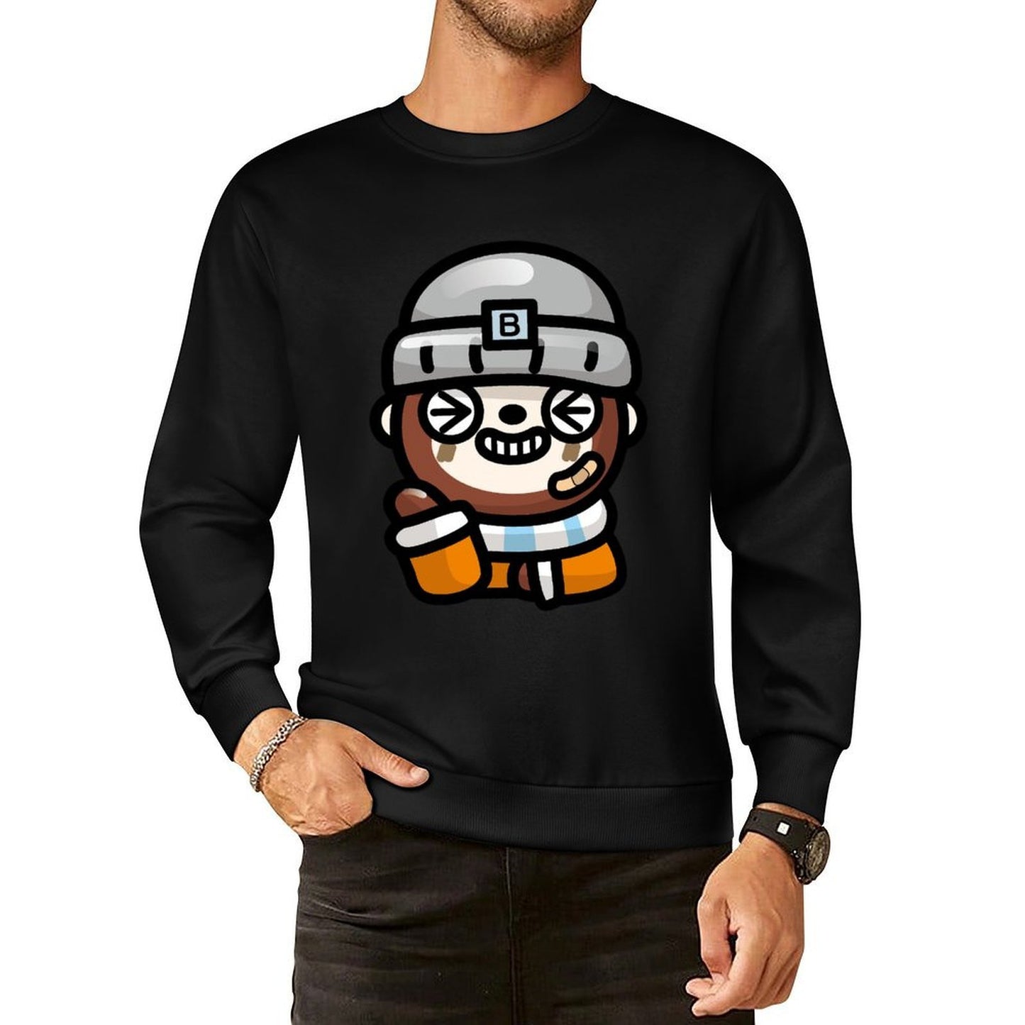 IPBR 250g Crew Neck Long Sleeve Sweatshirt Front GraphicCrew Neck Long Sleeve Sweatshirt4001044