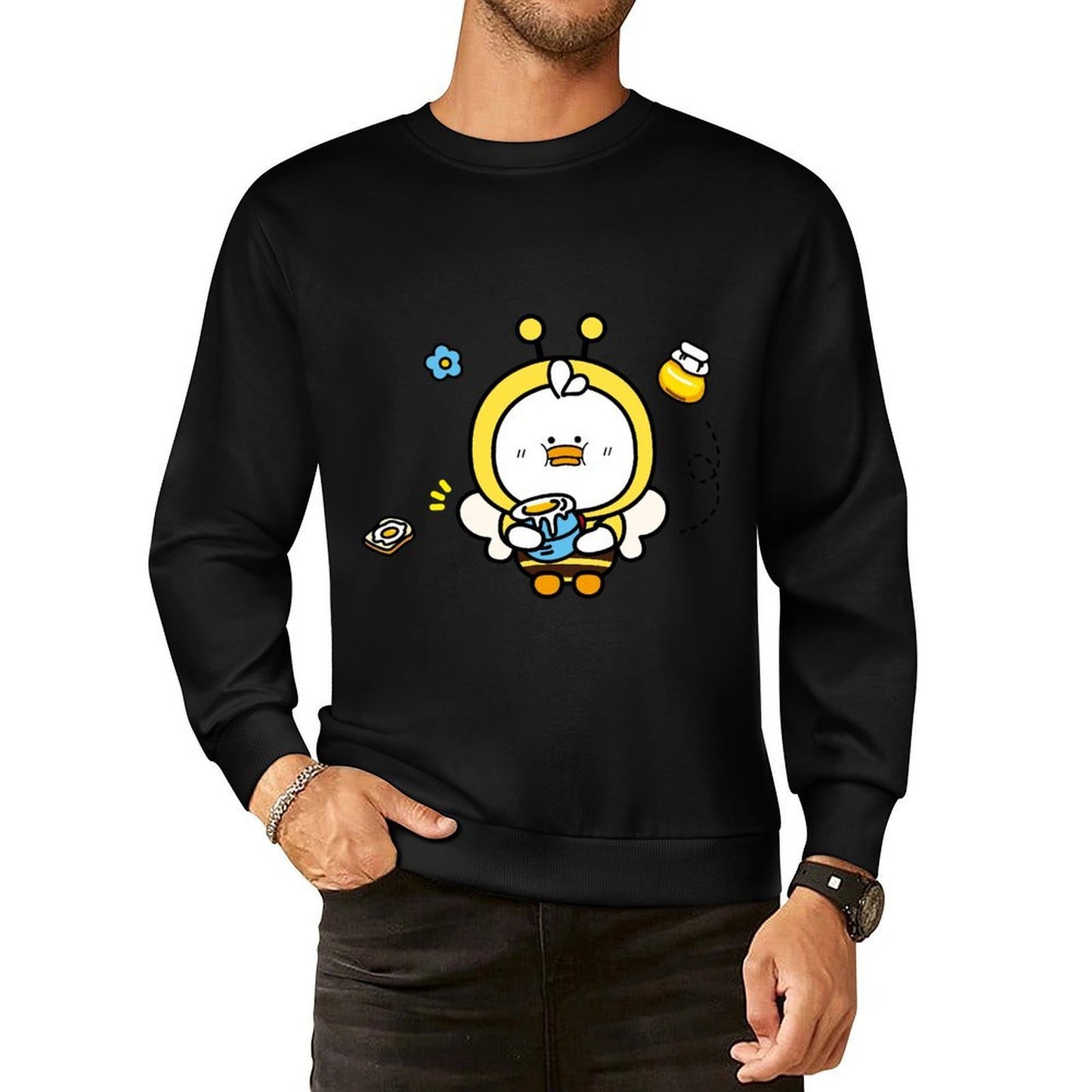 Front Patterned Long Sleeve TopSoftFeel YearRound