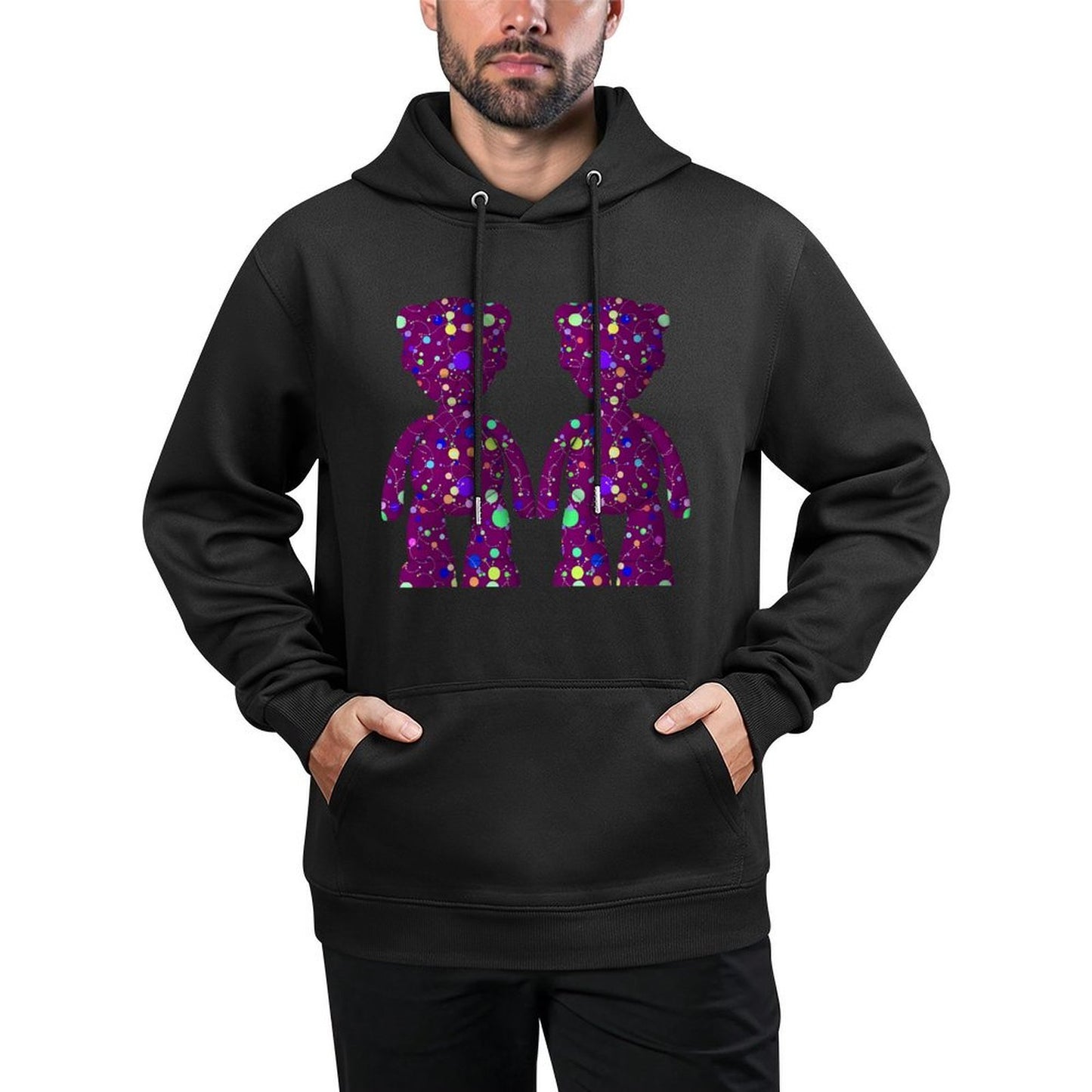 IPIB 250g Hooded Pocket Sweatshirt Front GraphicMen's Hooded  Sweatshirt6000092-1