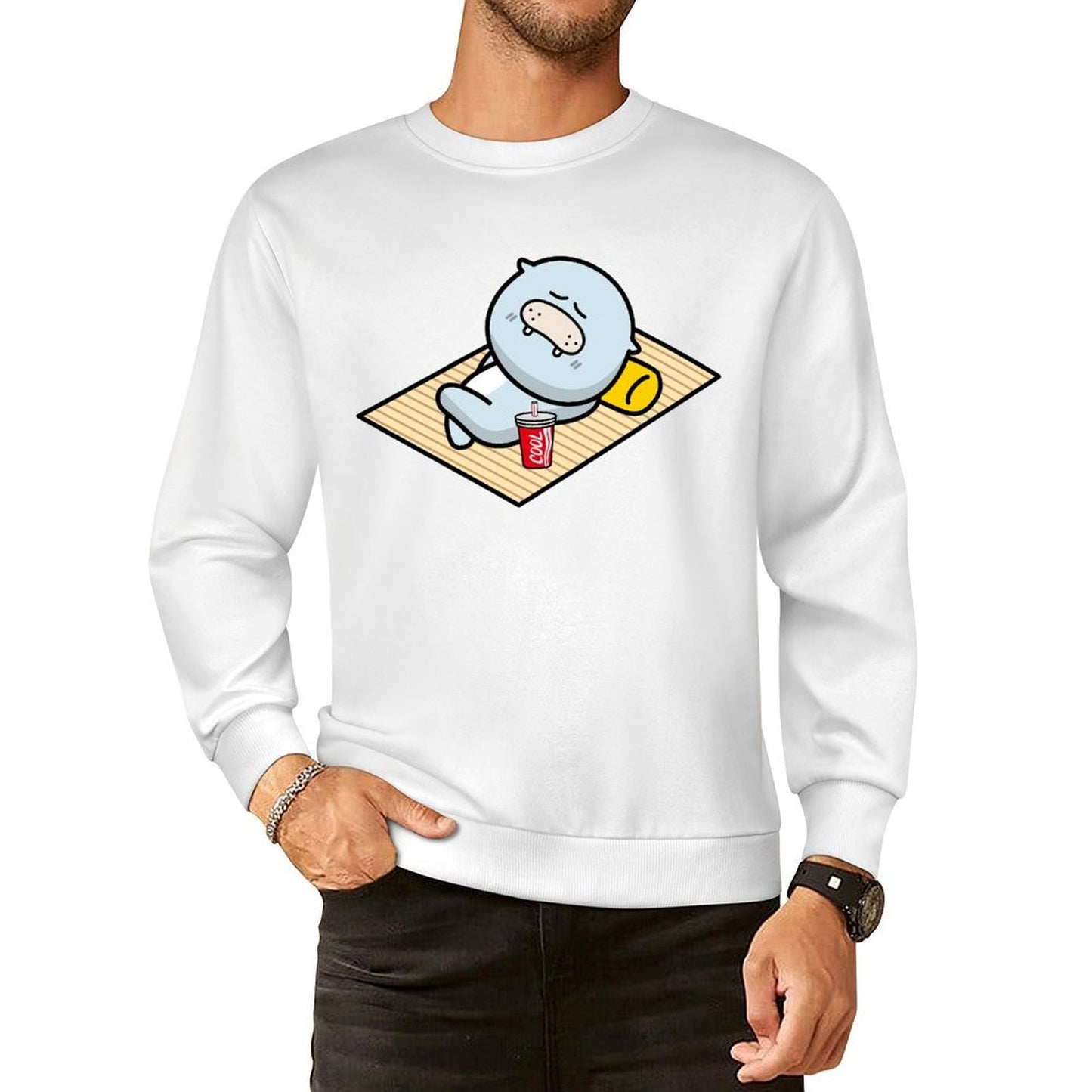 Front Patterned Long Sleeve TopSoftFeel Chill