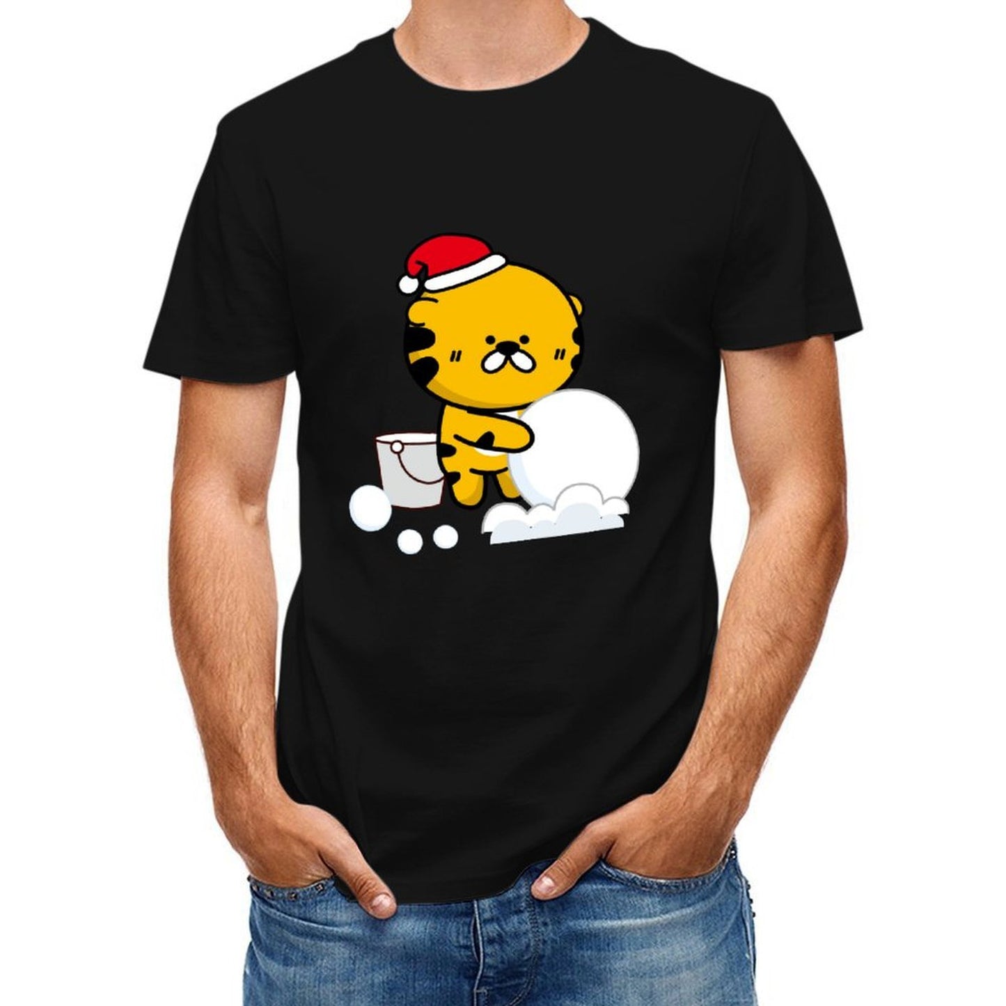 Plain Heat-Transfer Front Graphic T-shirt