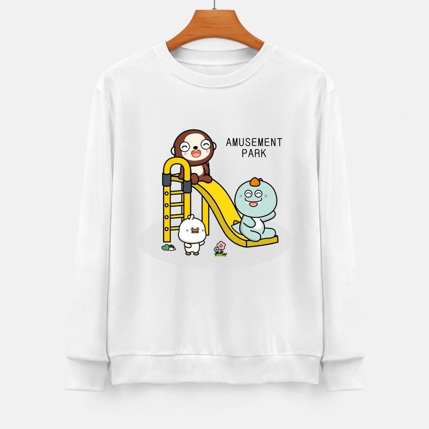 Front Patterned Long Sleeve TopLooseFit Weekend