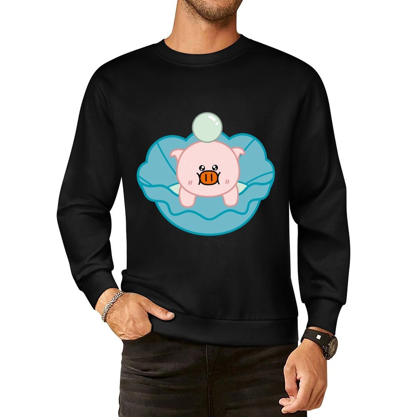 IPBR 250g Crew Neck Long Sleeve Sweatshirt Front GraphicCrew Neck Long Sleeve Sweatshirt4000729