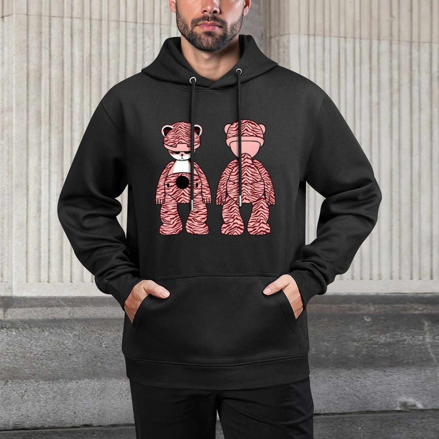 IPIB 250g Hooded Pocket Sweatshirt Front GraphicMen's Hooded  Sweatshirt6000099-2