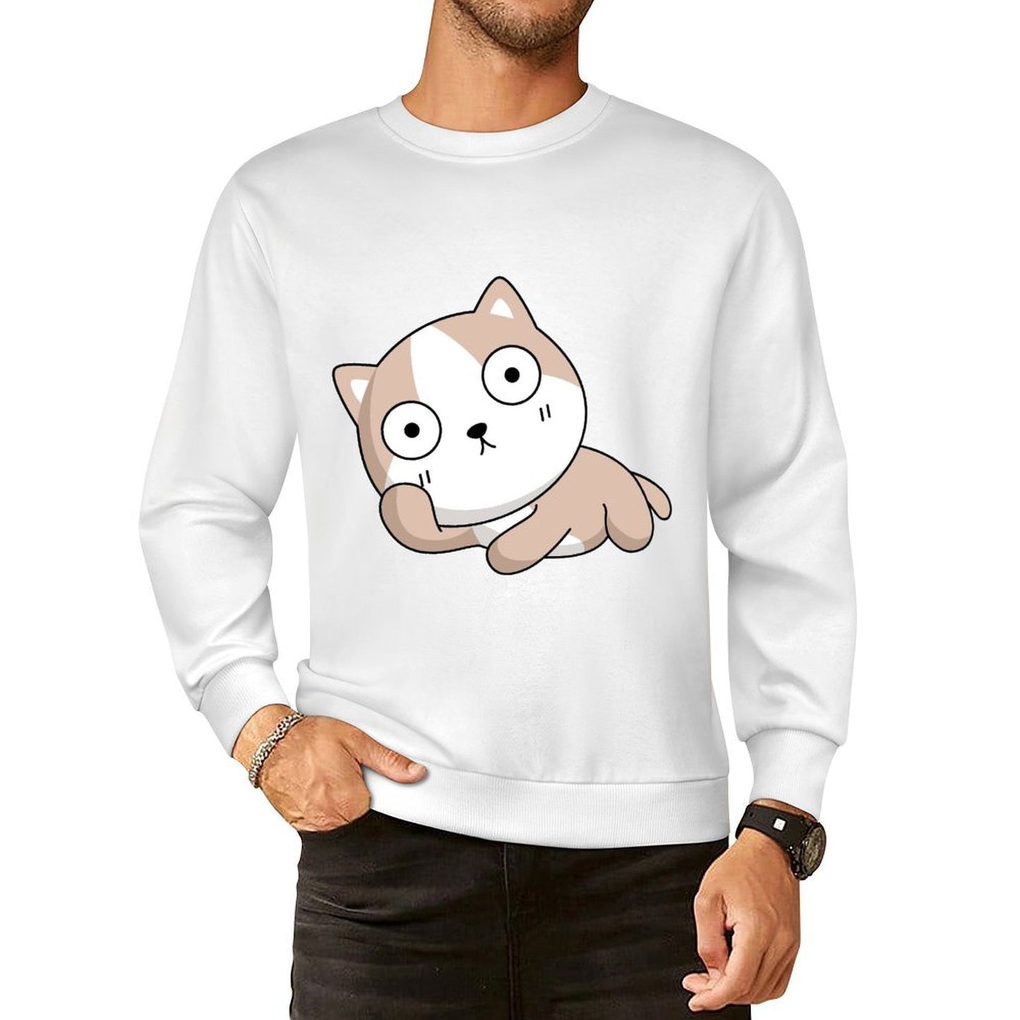 Front Patterned Long Sleeve TopHeritage Regular