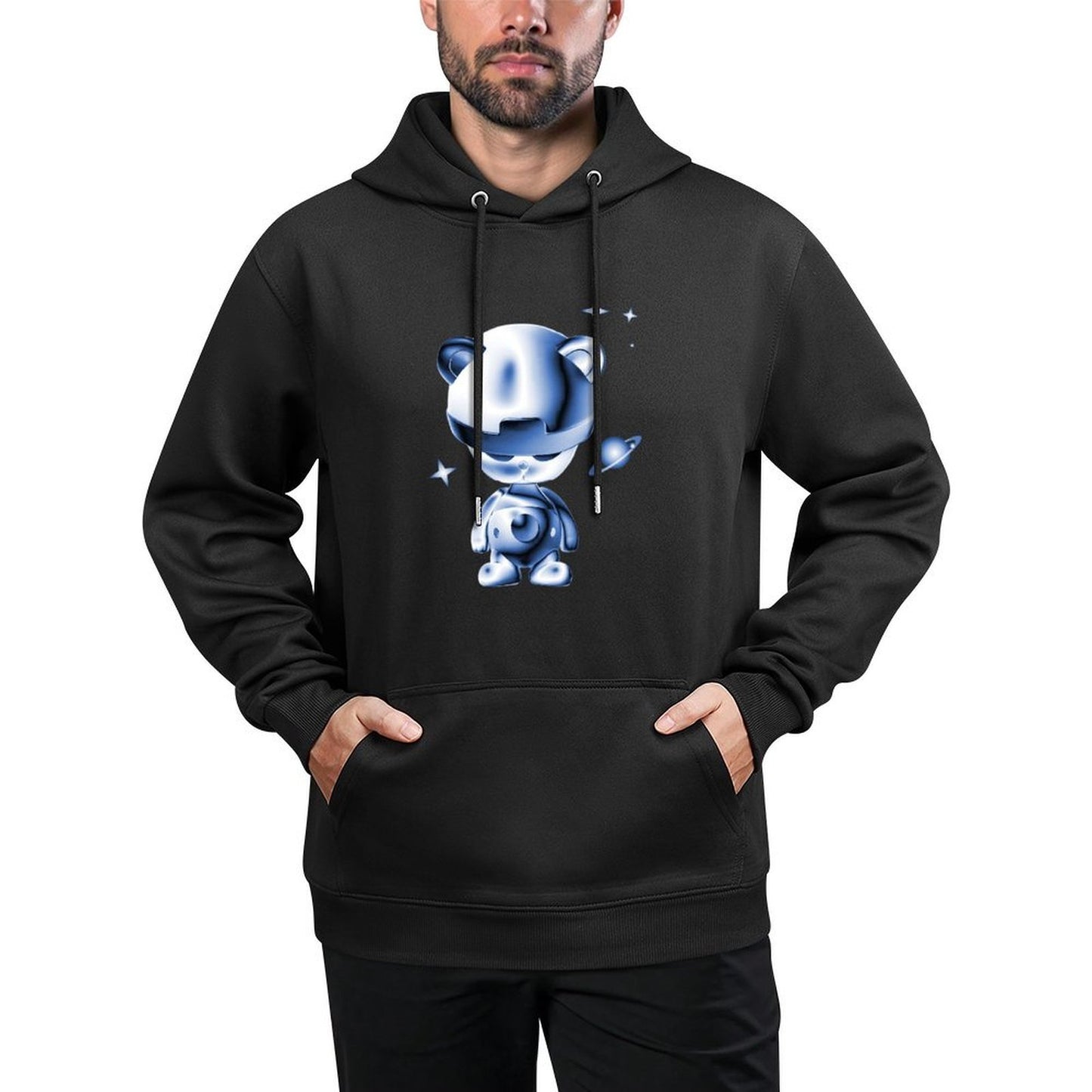 IPIB 250g Hooded Pocket Sweatshirt Front GraphicMen's Hooded  Sweatshirt6000026-1
